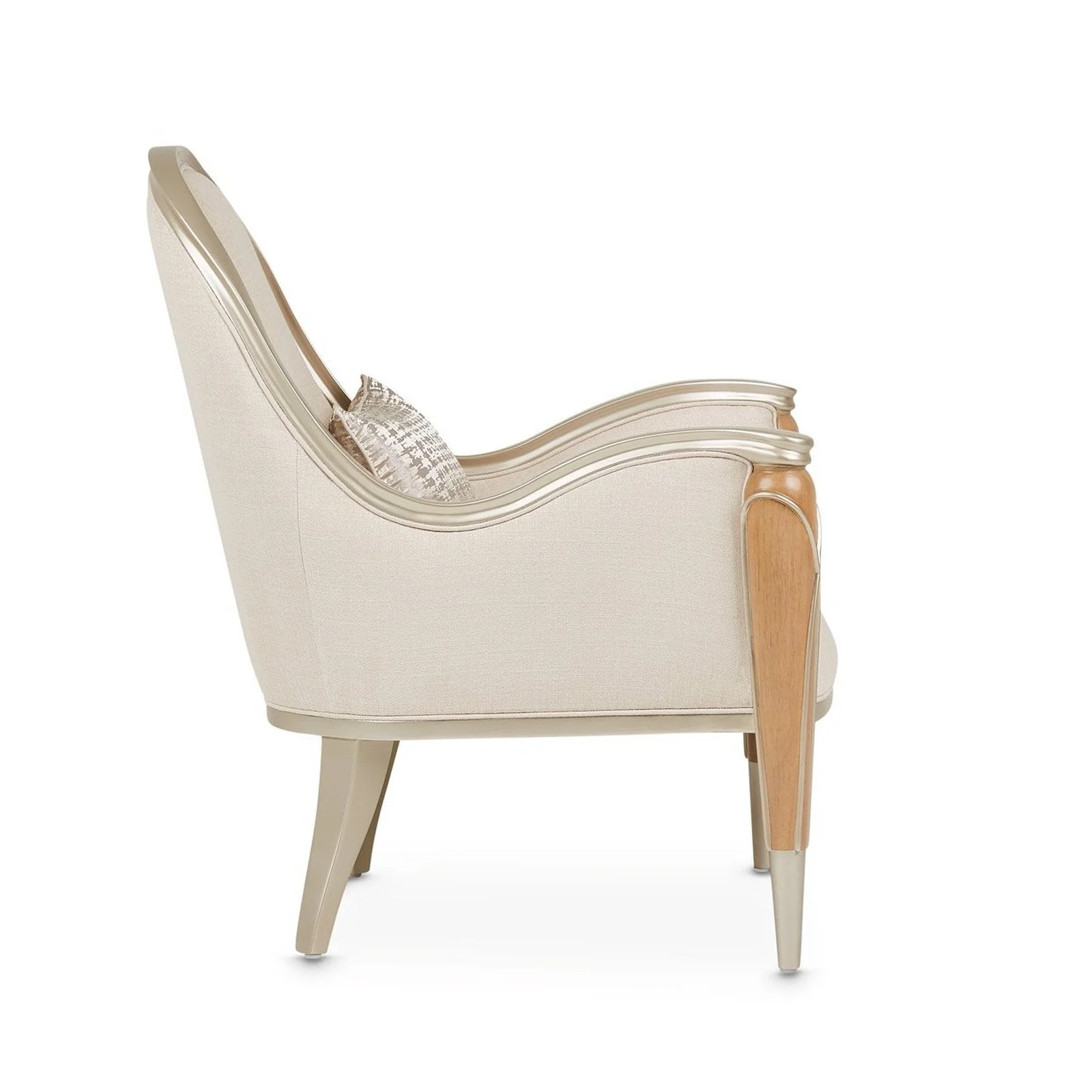 Michael Amini Villa Cherie Caramel Accent Chair - Image 4