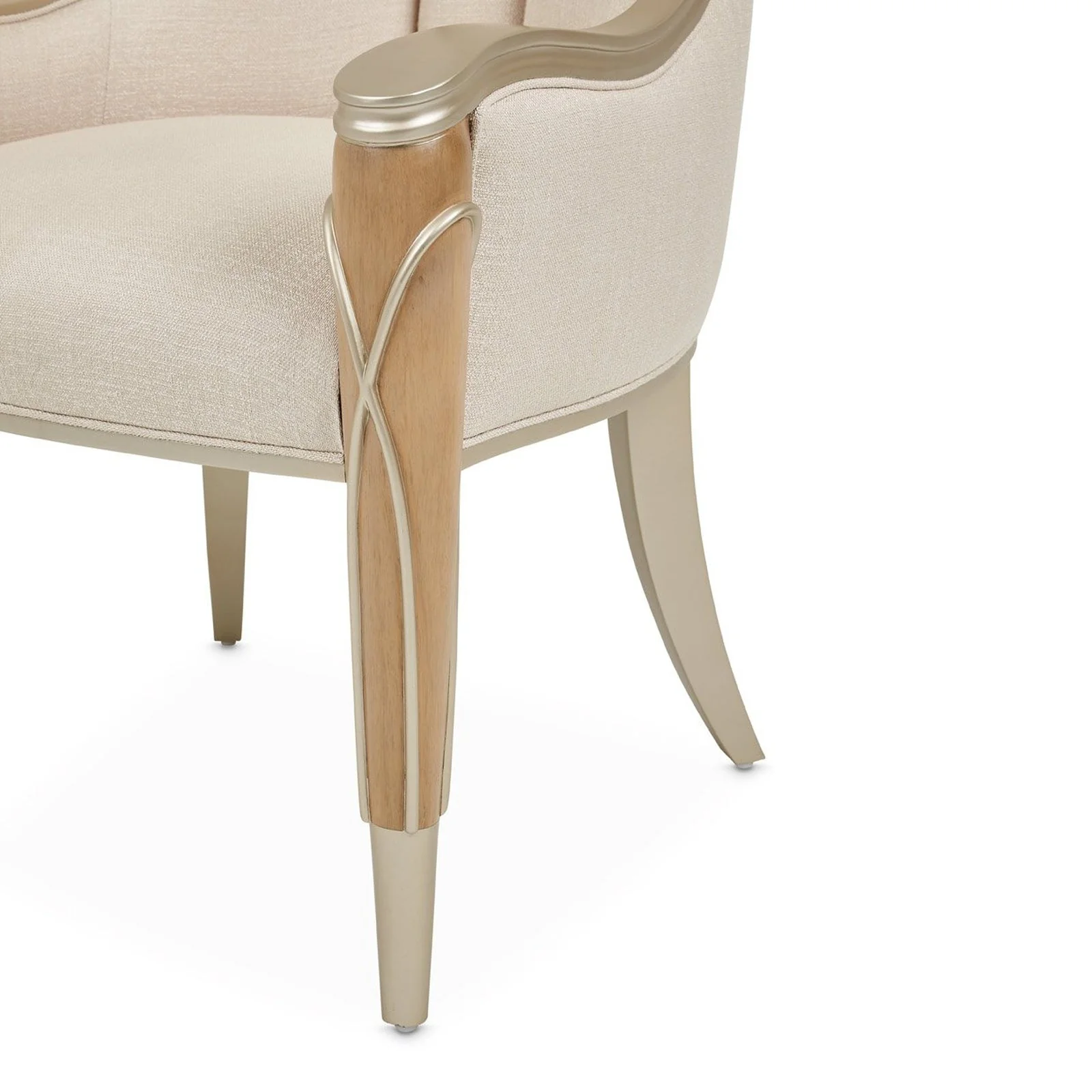Michael Amini Villa Cherie Caramel Arm Chair - Image 10