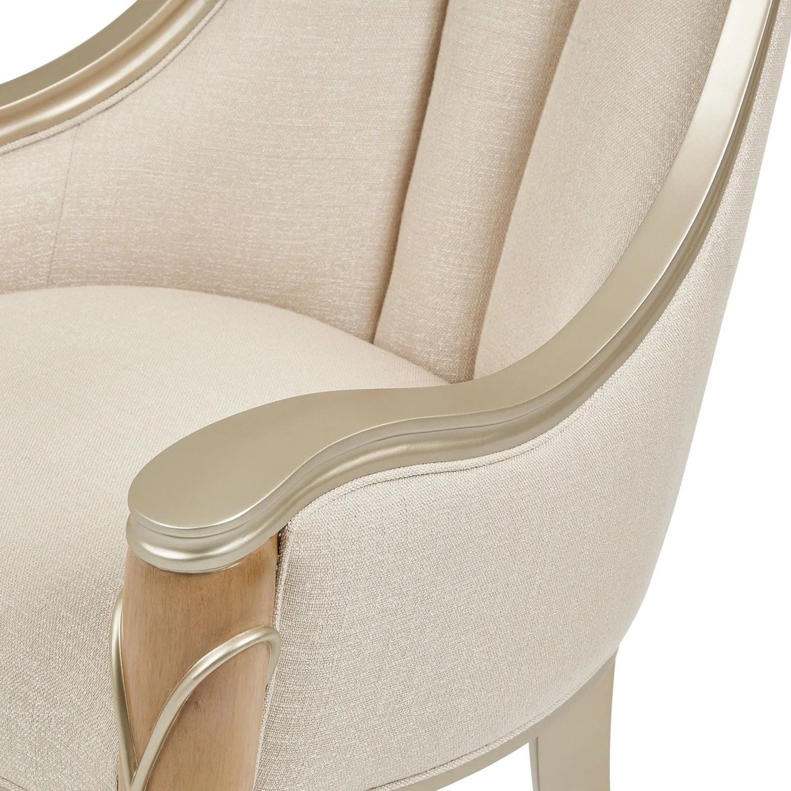 Michael Amini Villa Cherie Caramel Arm Chair - Image 11