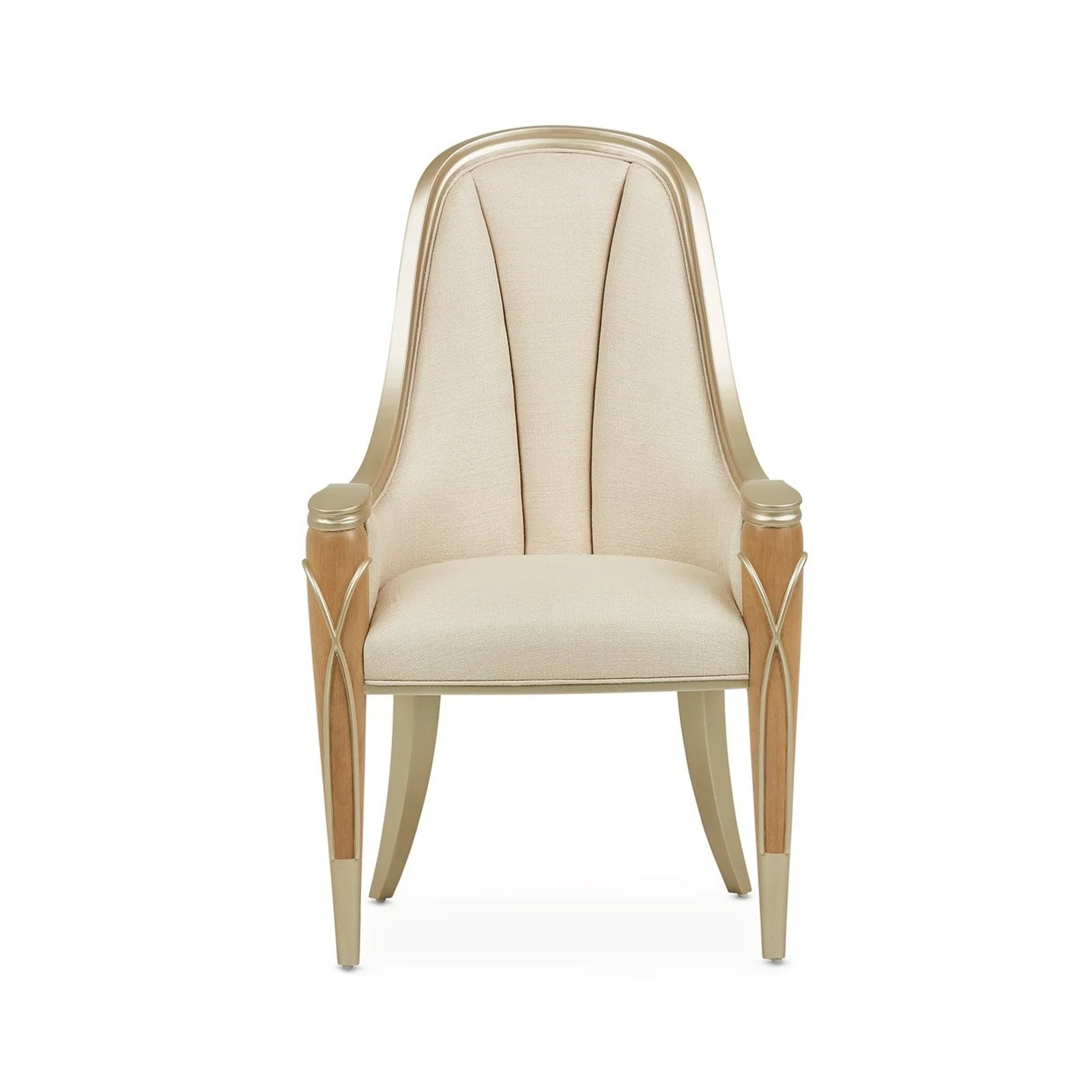 Michael Amini Villa Cherie Caramel Arm Chair - Image 2