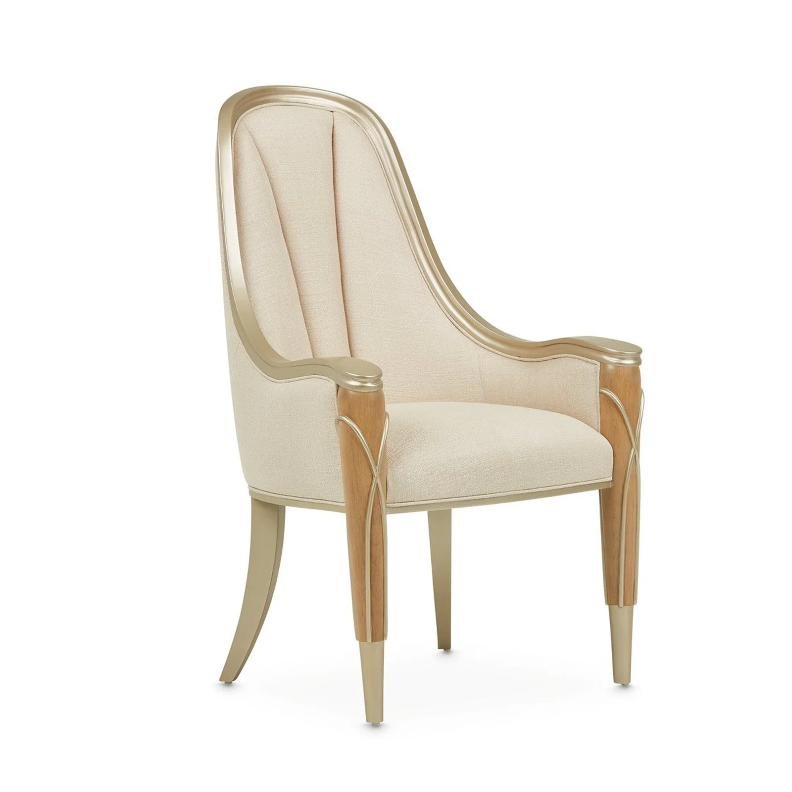 Michael Amini Villa Cherie Caramel Arm Chair - Image 3