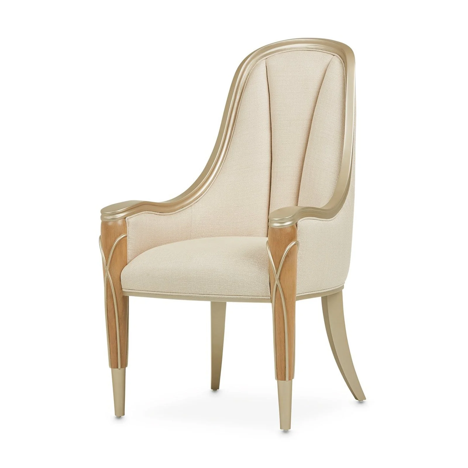 Michael Amini Villa Cherie Caramel Arm Chair - Image 9