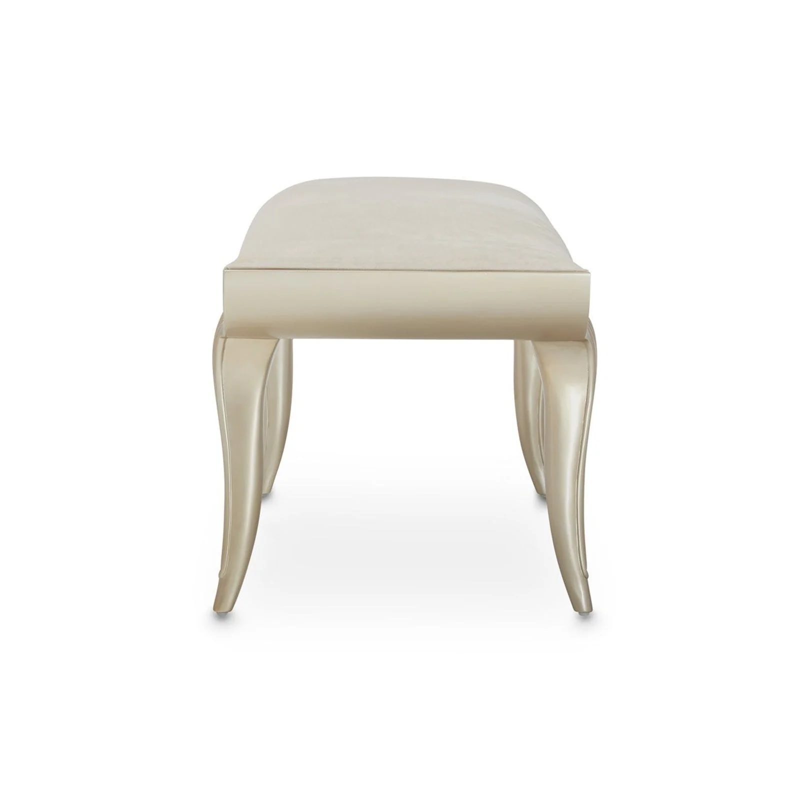 Michael Amini Villa Cherie Caramel Bed Bench - Image 5