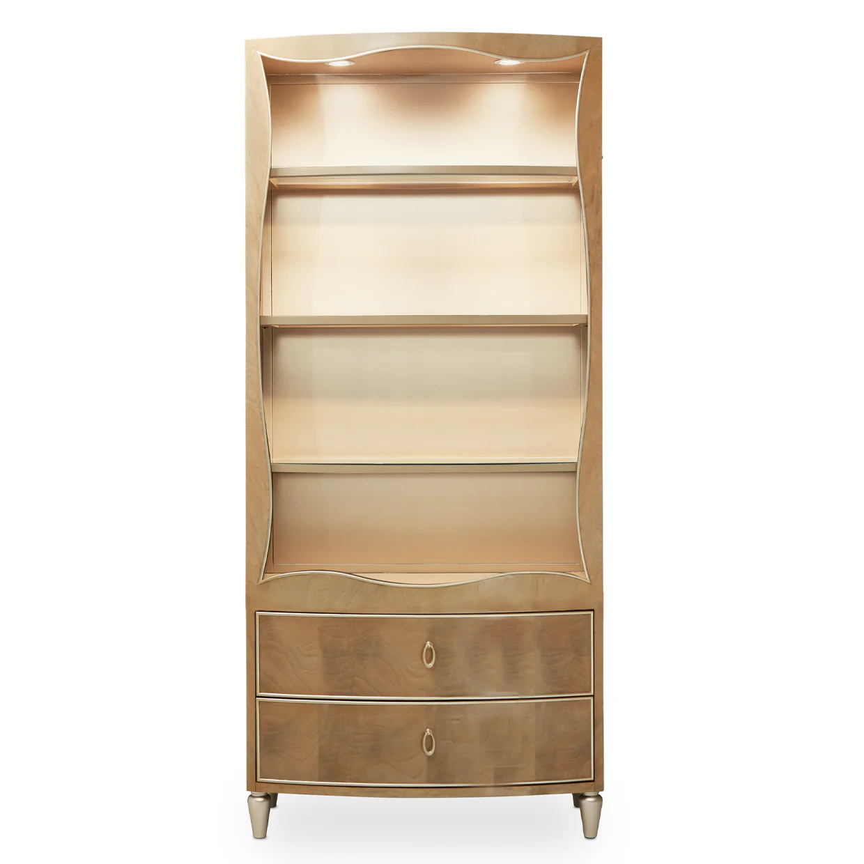 Michael Amini Villa Cherie Caramel Bookcase - Image 4
