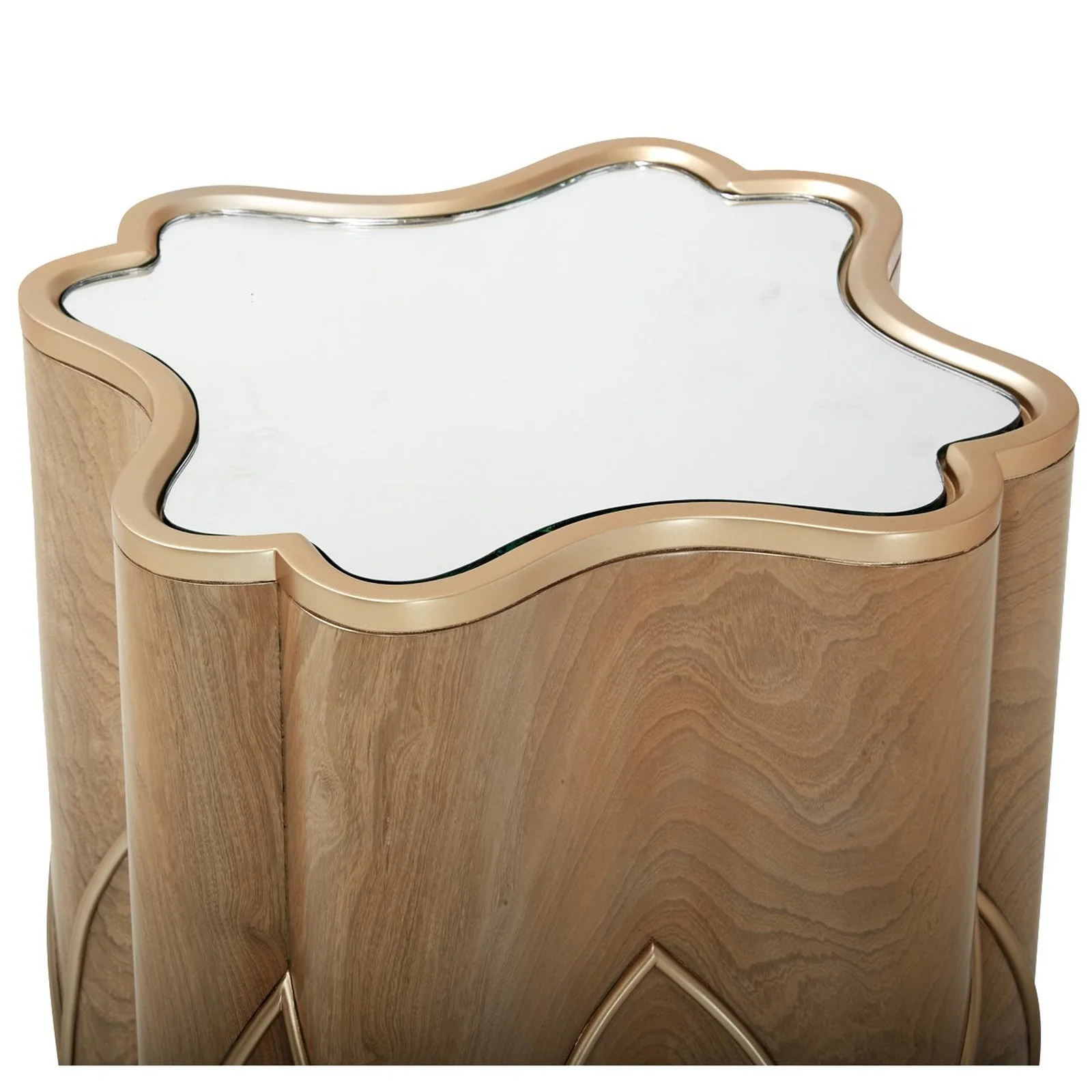 Michael Amini Villa Cherie Caramel Chairside Table - Image 5