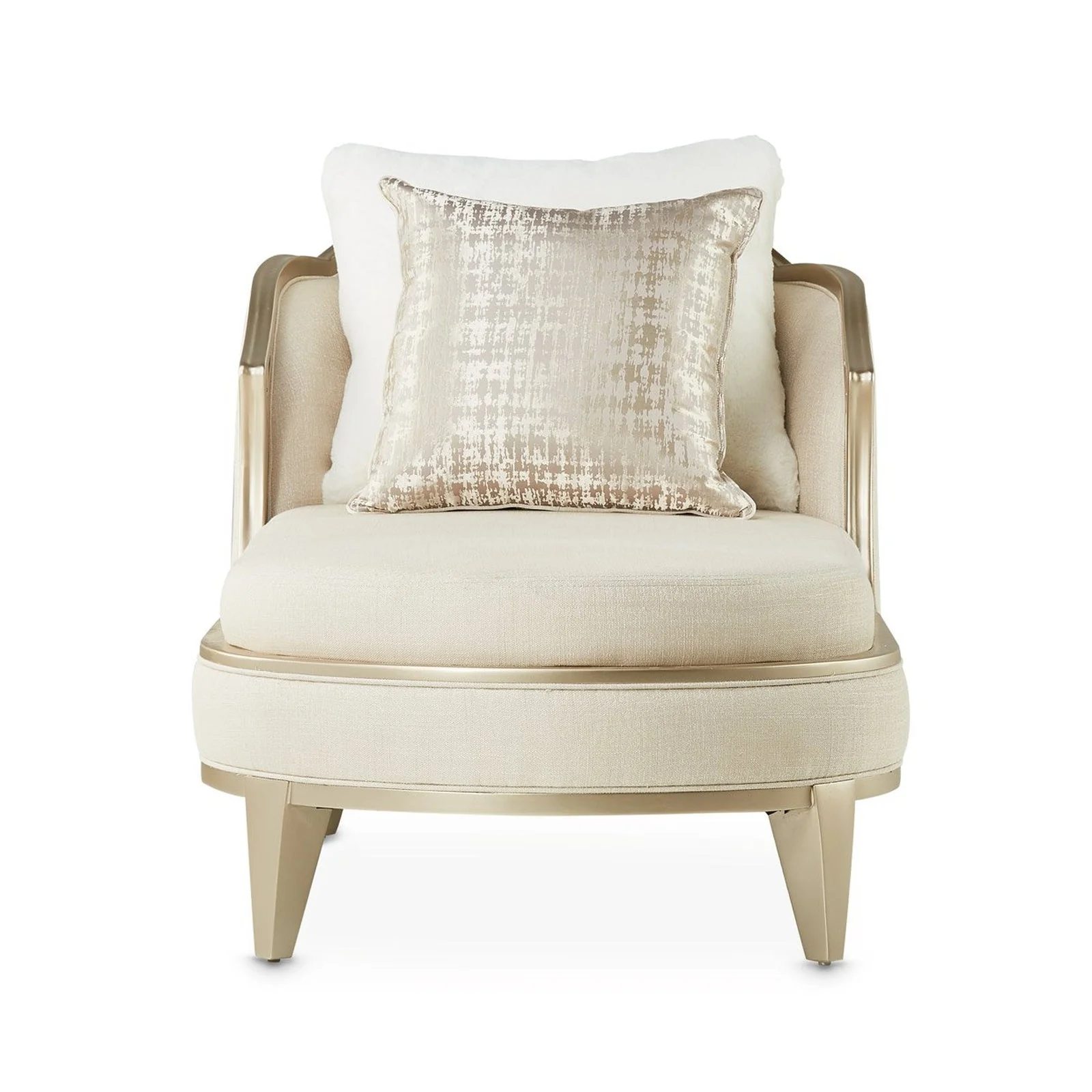 Michael Amini Villa Cherie Caramel Chaise - Image 2