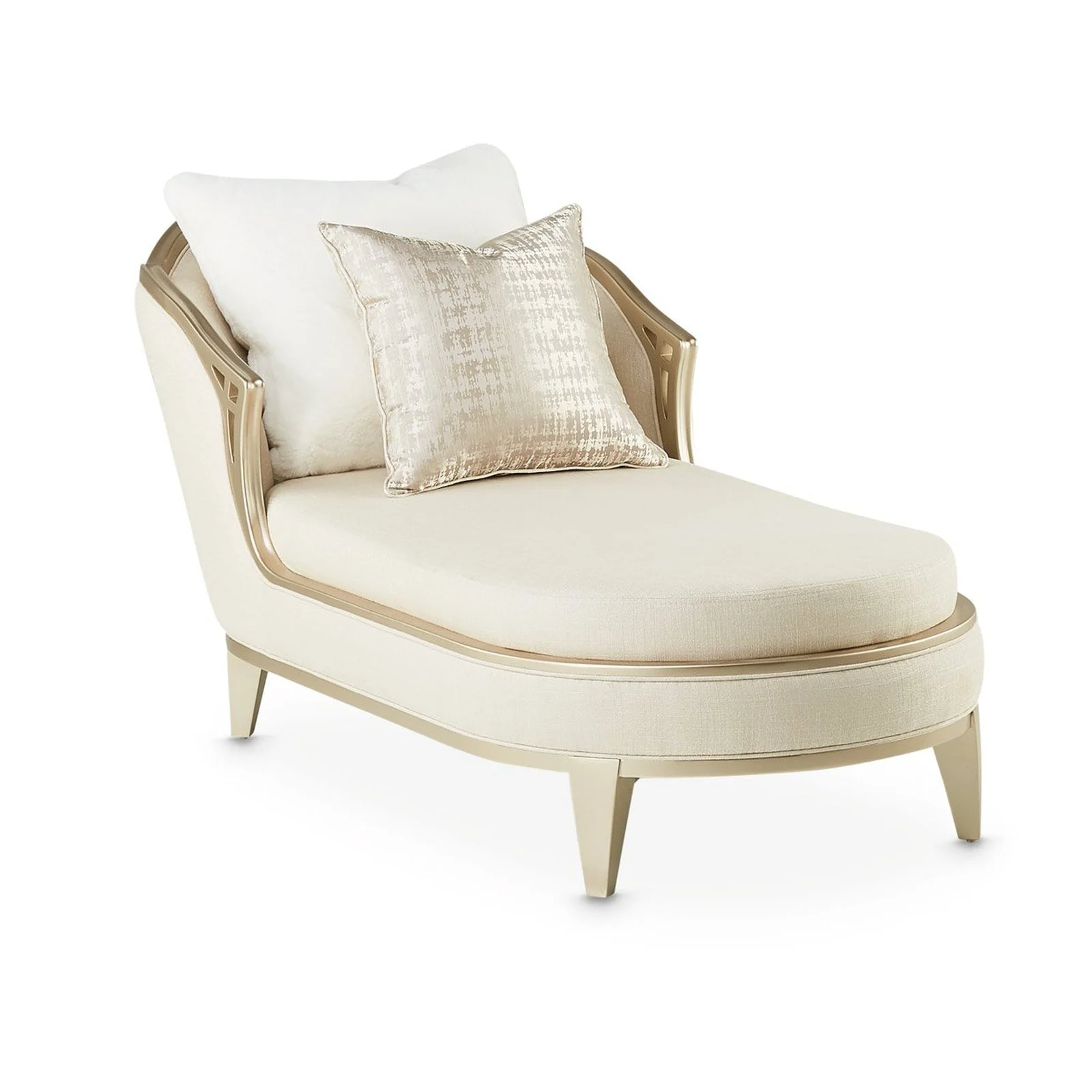 Michael Amini Villa Cherie Caramel Chaise - Image 3
