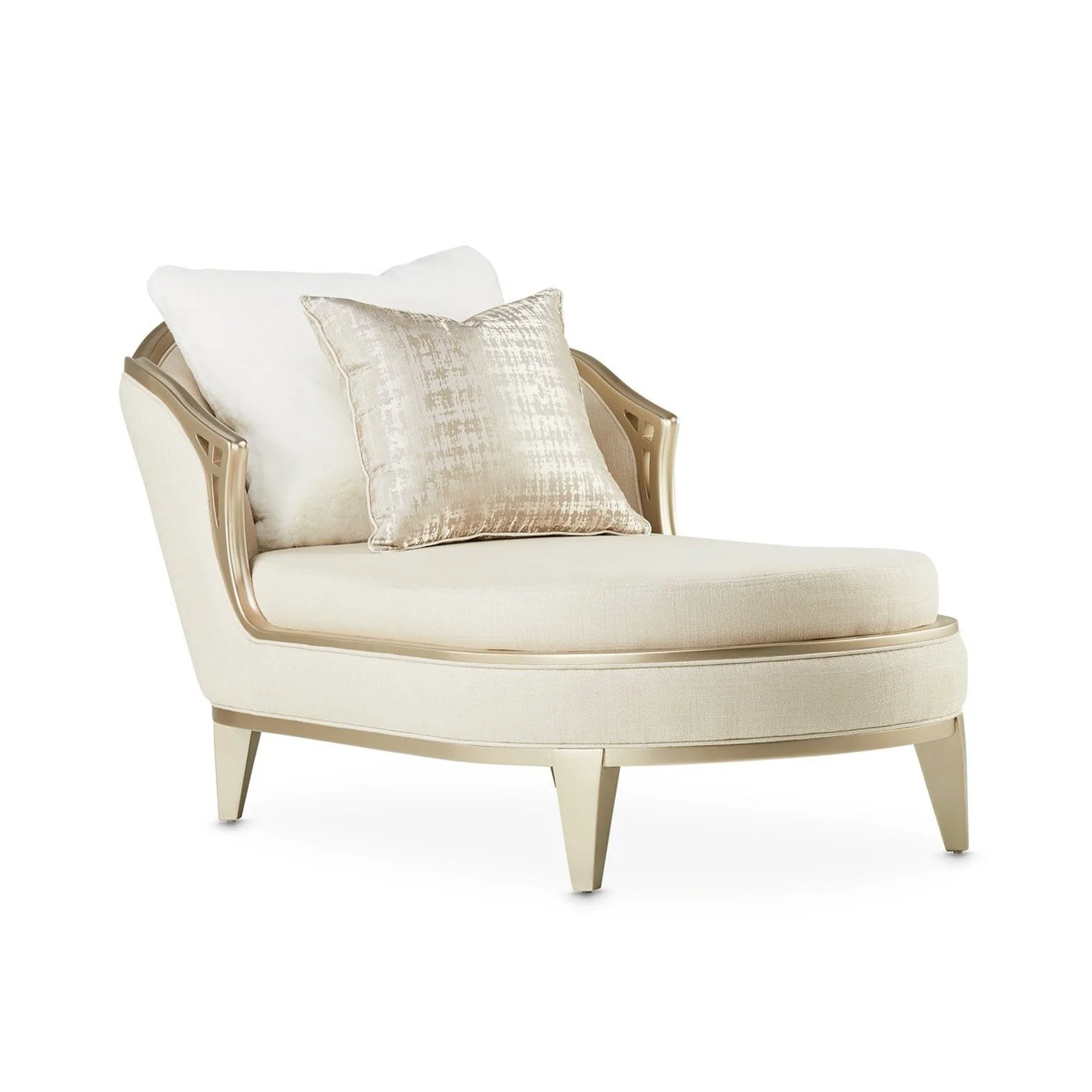 Michael Amini Villa Cherie Caramel Chaise - Image 4