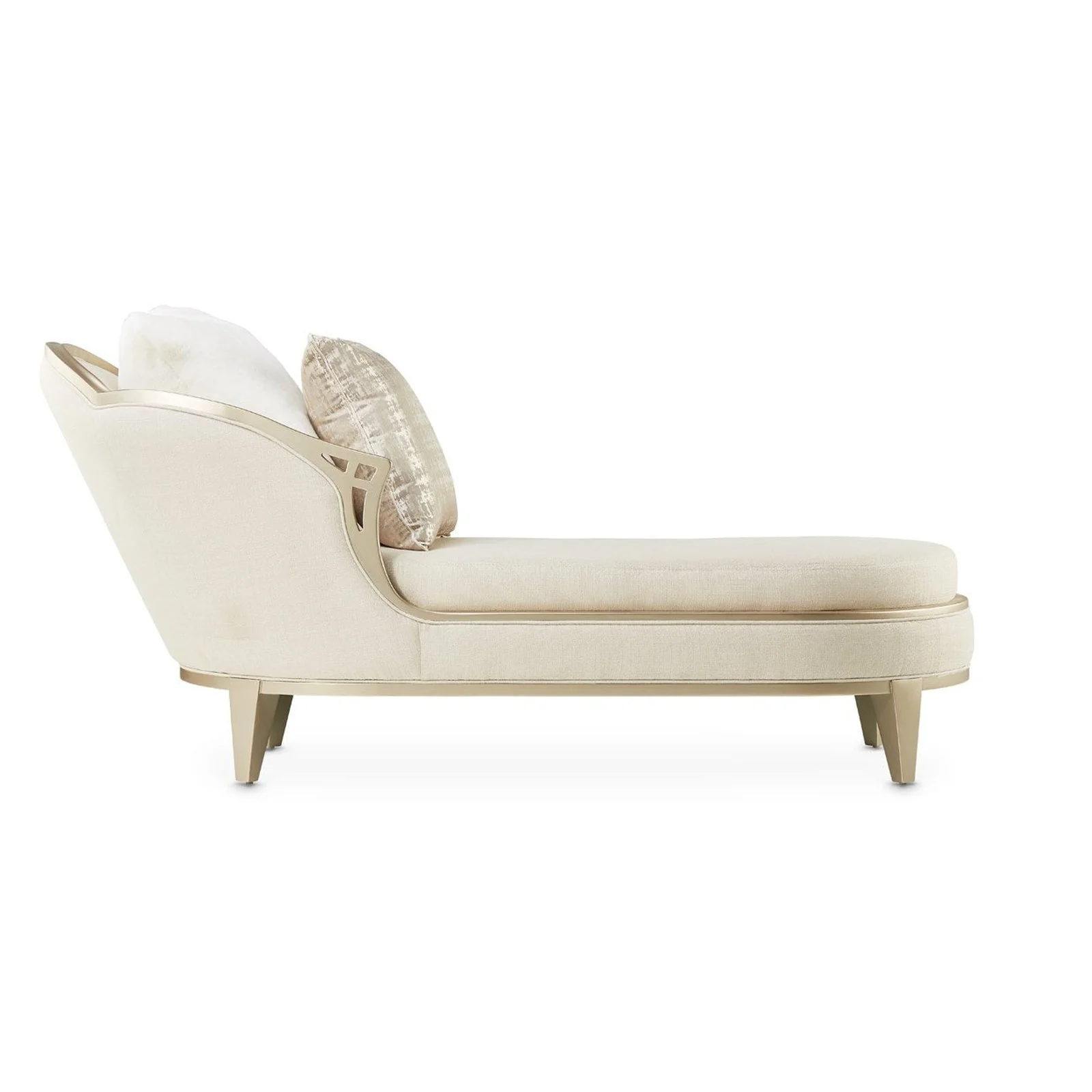 Michael Amini Villa Cherie Caramel Chaise - Image 5