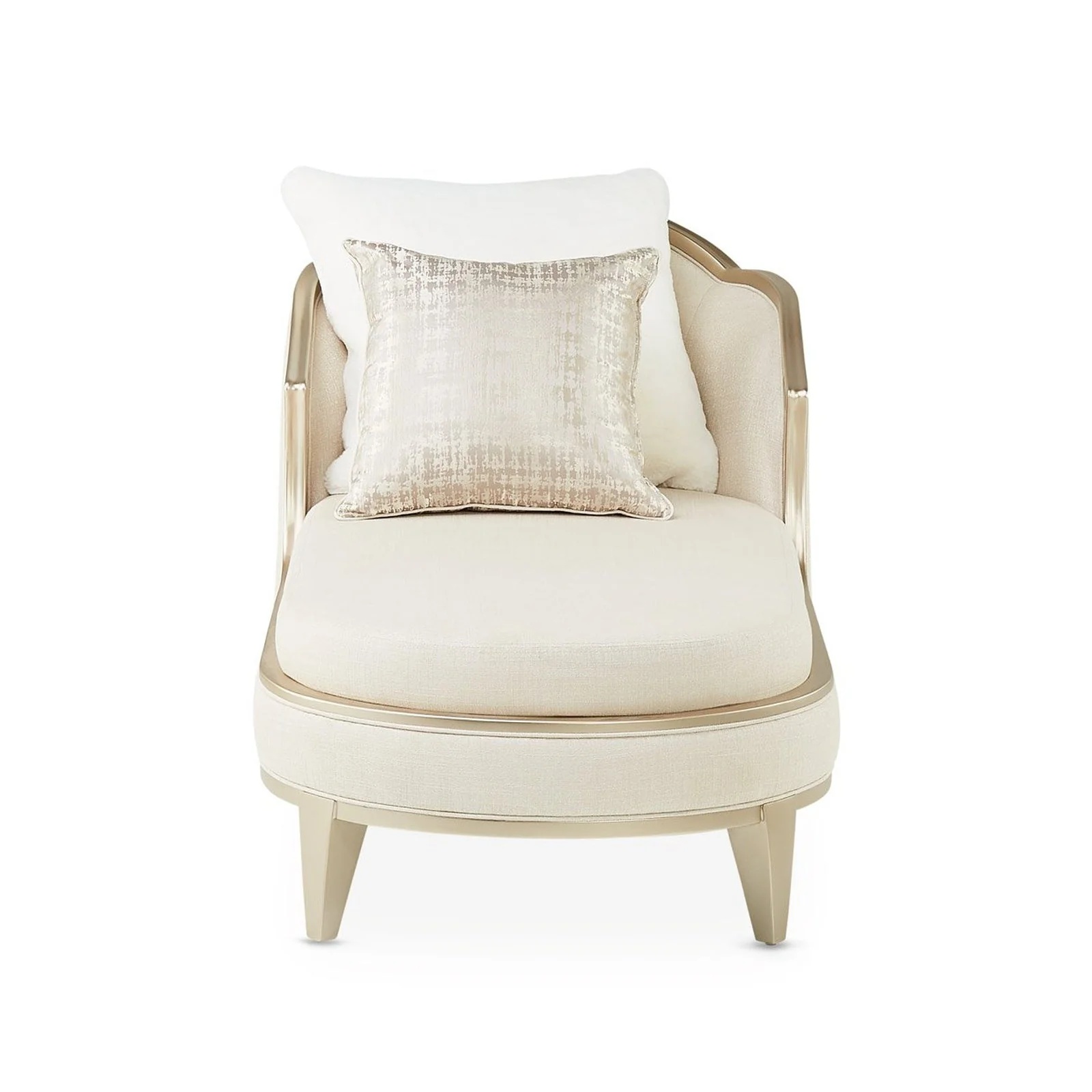 Michael Amini Villa Cherie Caramel Chaise - Image 9