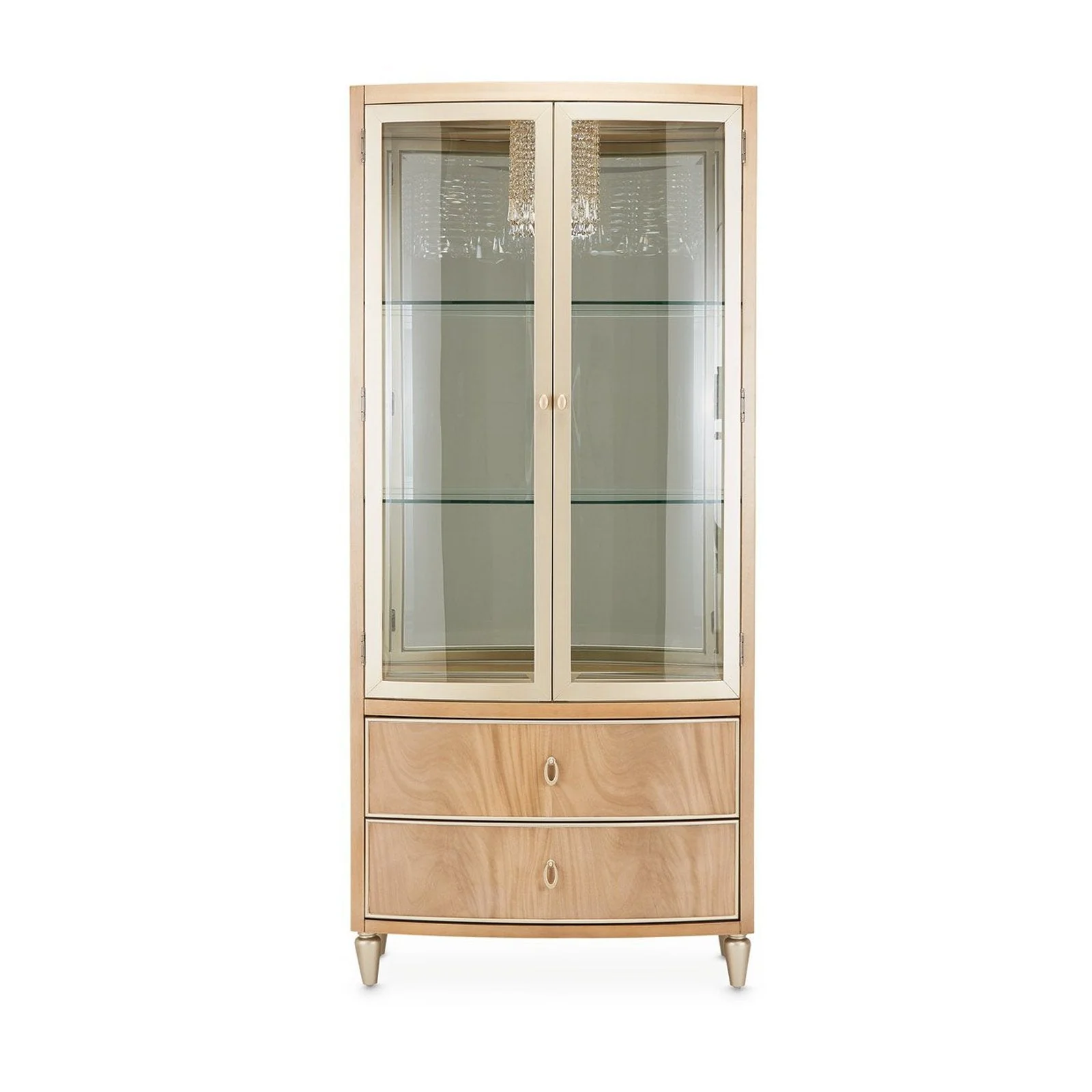 Michael Amini Villa Cherie Caramel Display Cabinet - Image 2