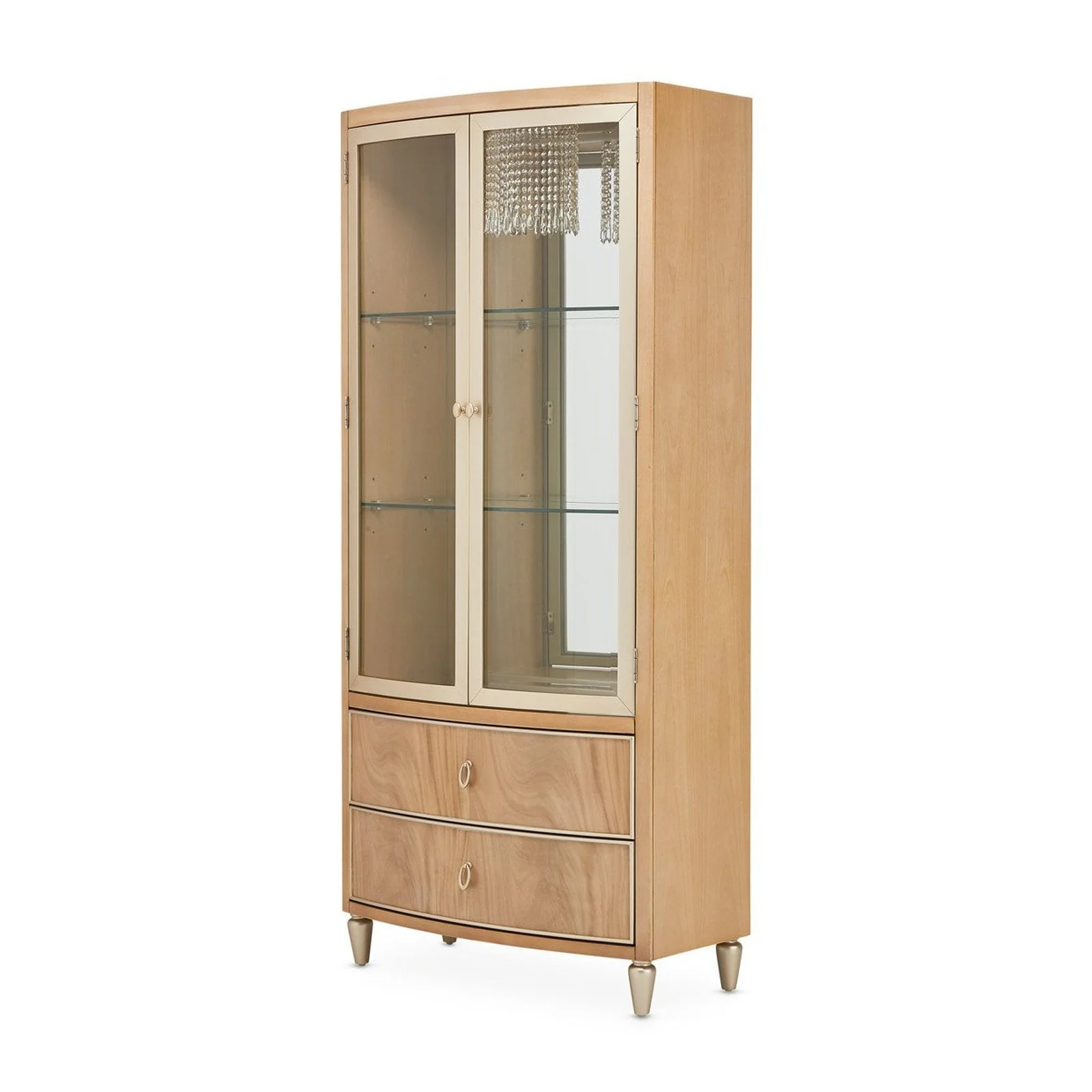Michael Amini Villa Cherie Caramel Display Cabinet - Image 6