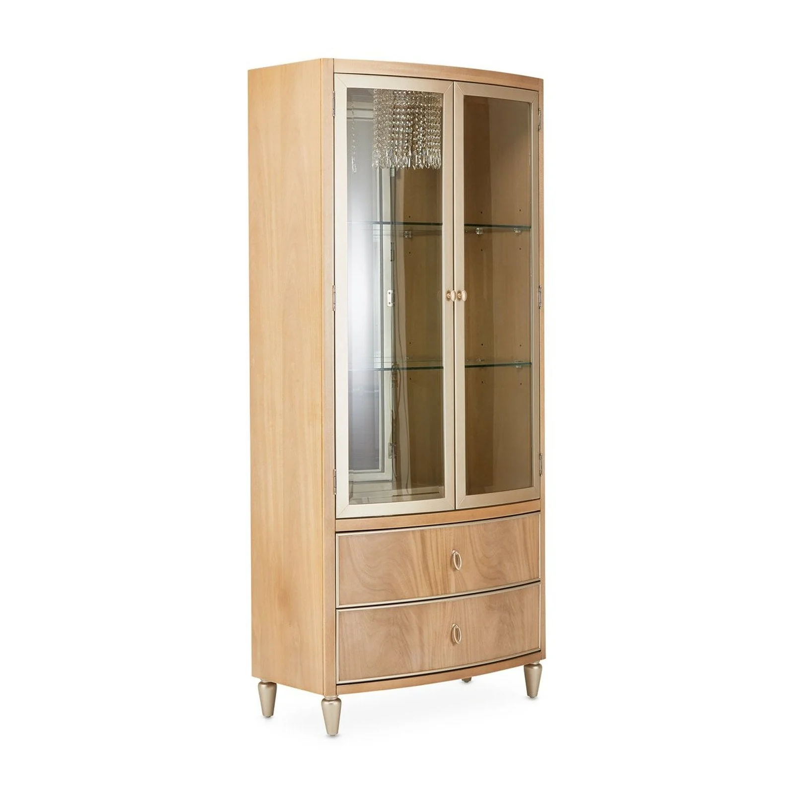 Michael Amini Villa Cherie Caramel Display Cabinet - Image 7
