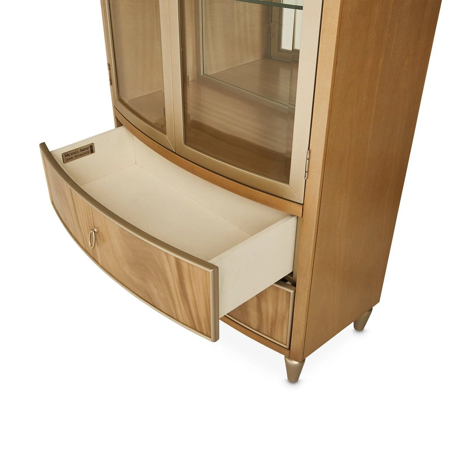 Michael Amini Villa Cherie Caramel Display Cabinet - Image 9