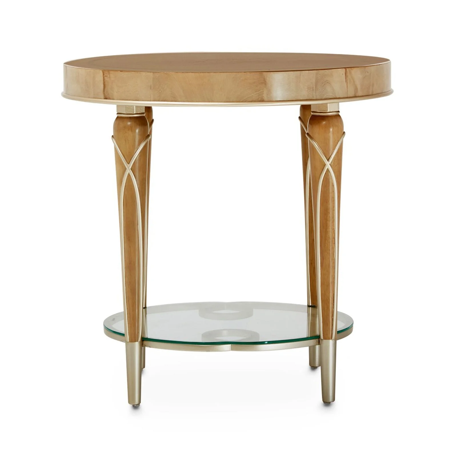 Michael Amini Villa Cherie Caramel End Table - Image 5