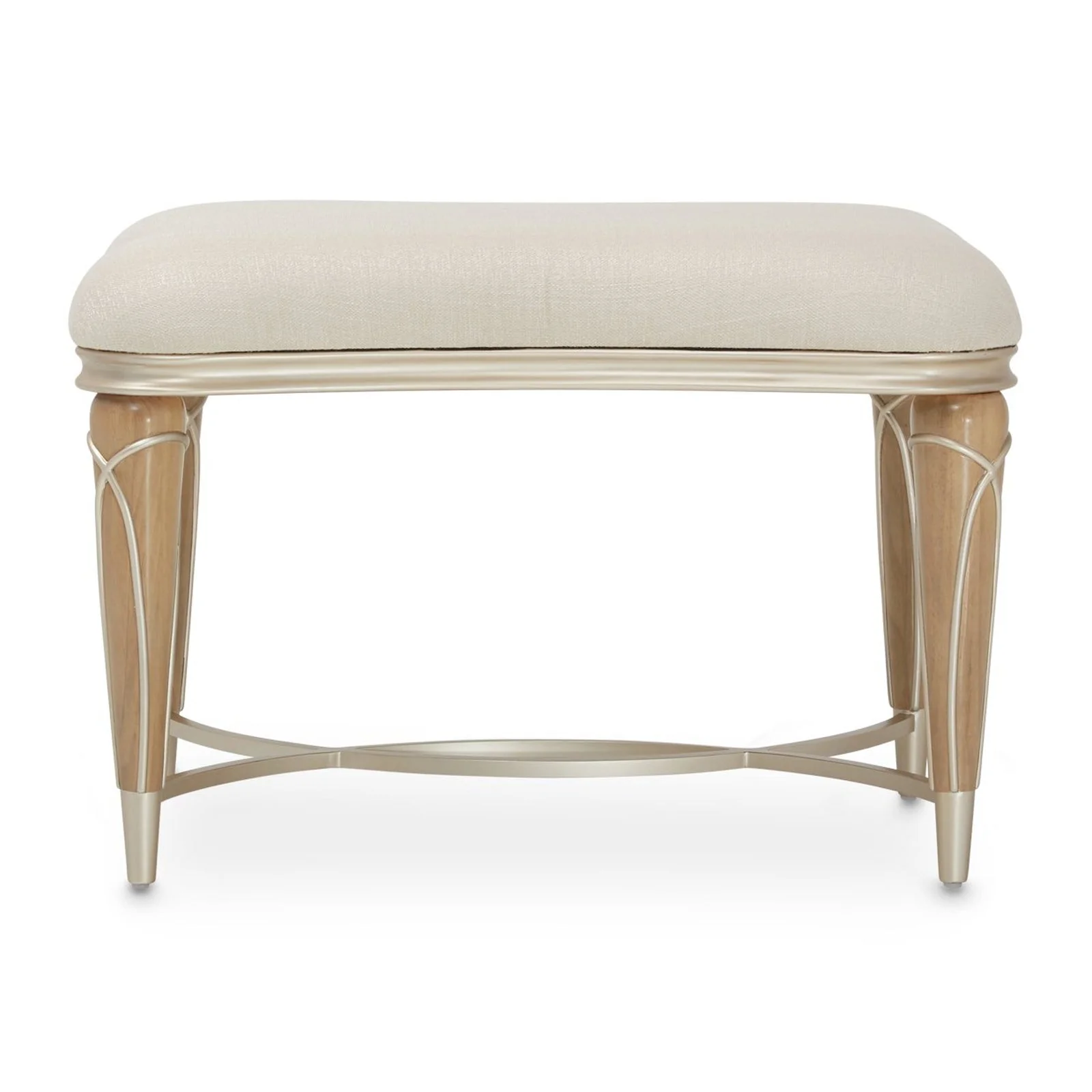 Michael Amini Villa Cherie Caramel Ottoman - Image 2