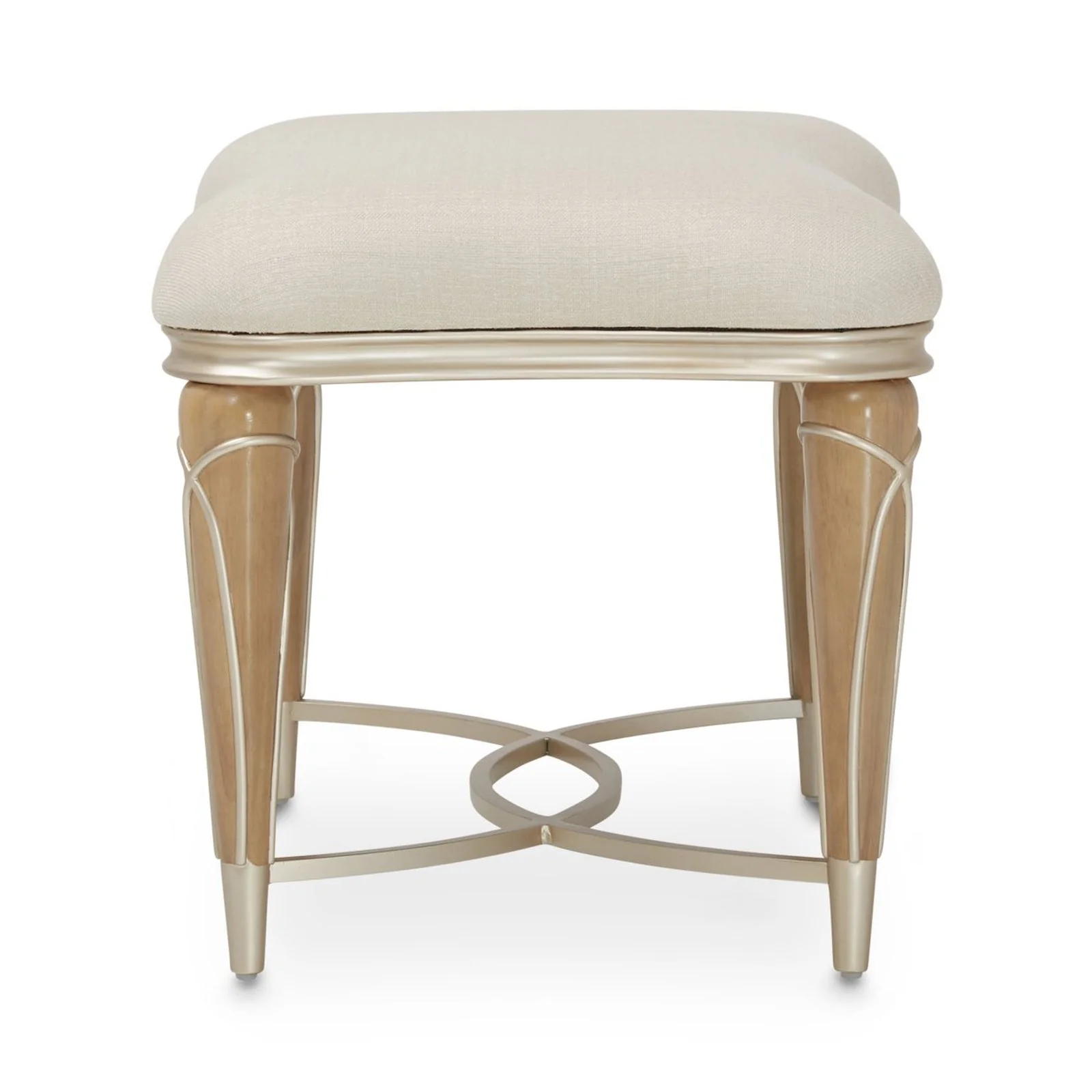 Michael Amini Villa Cherie Caramel Ottoman - Image 3