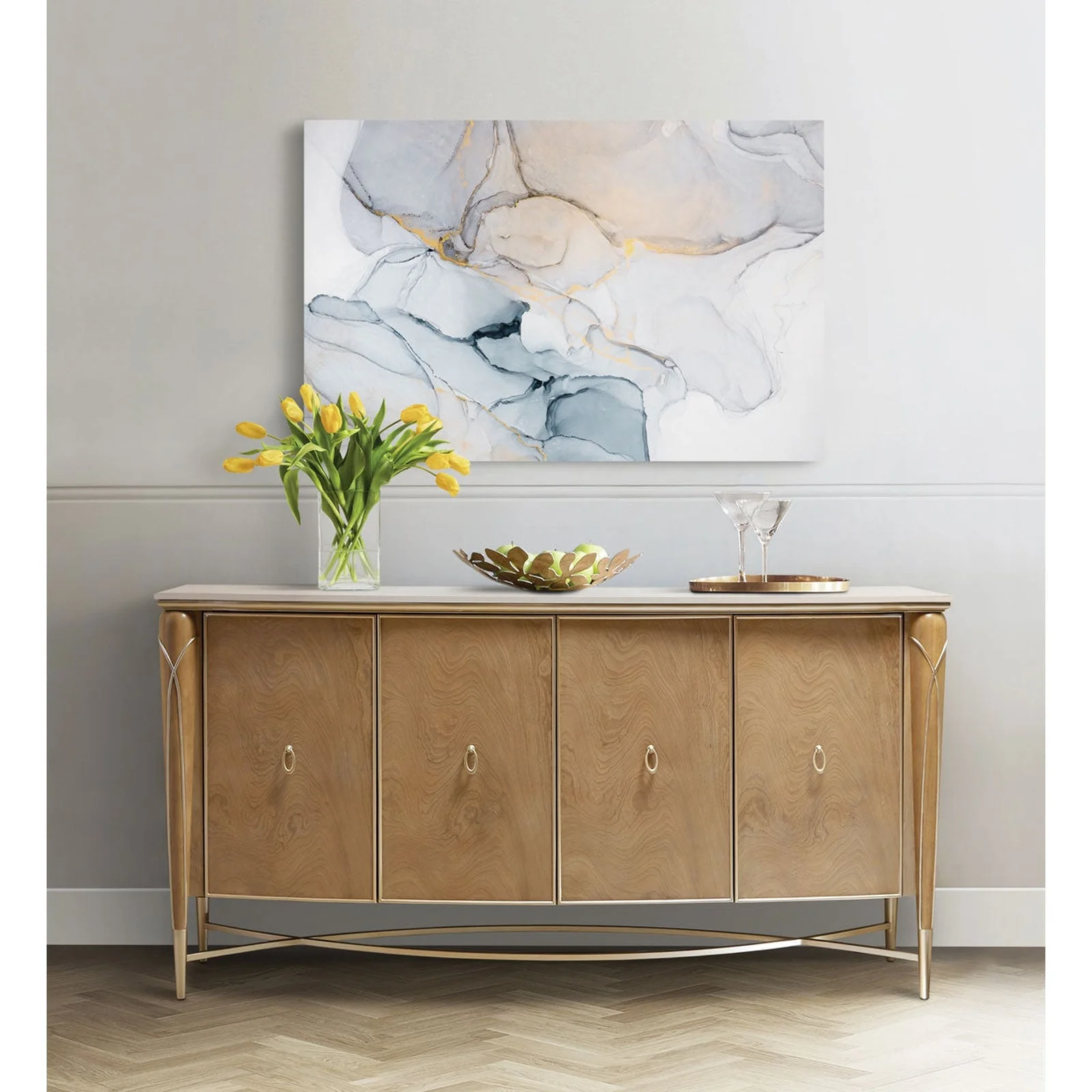 Michael Amini Villa Cherie Caramel Sideboard - Image 2