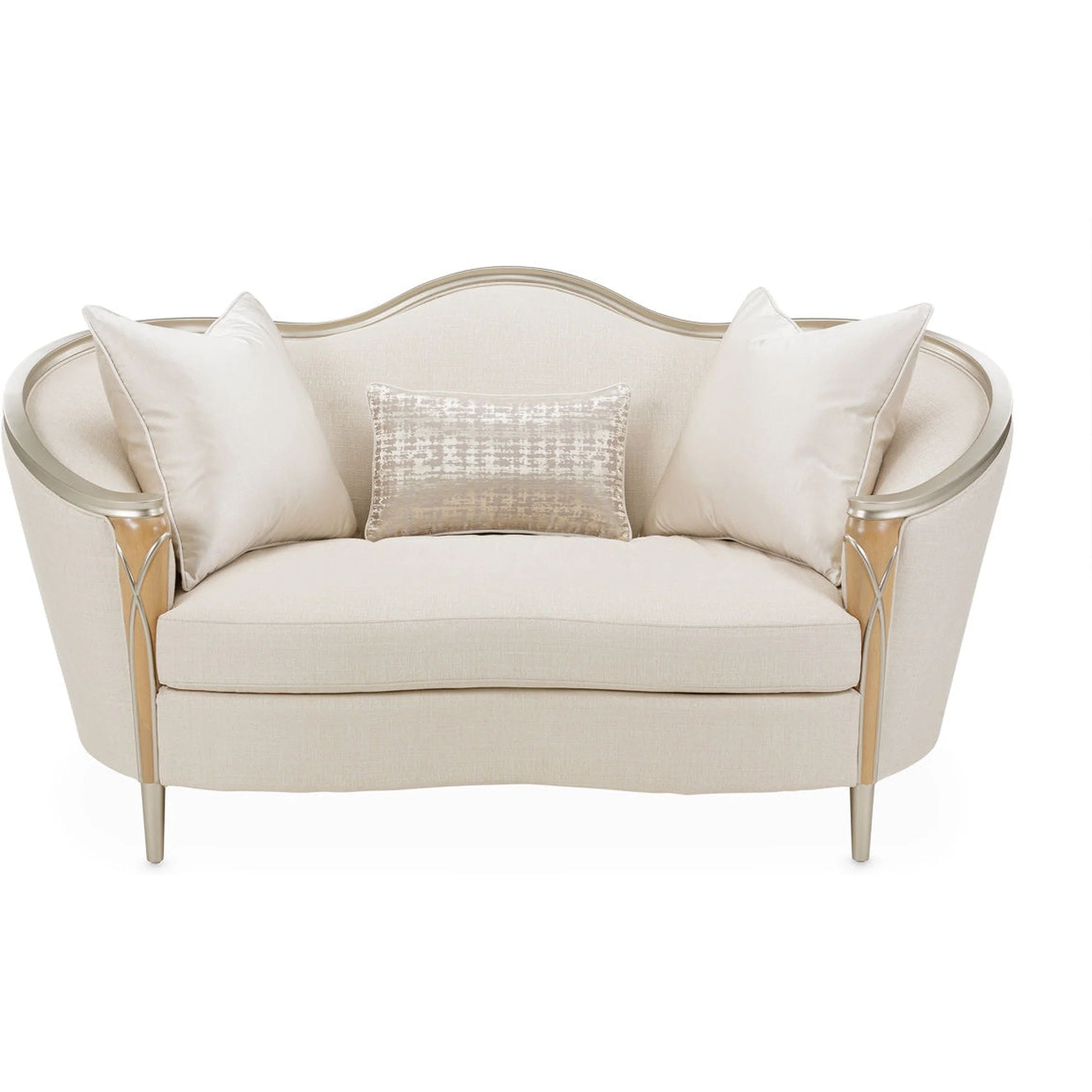 Michael Amini Villa Cherie Caramel Loveseat - Image 2