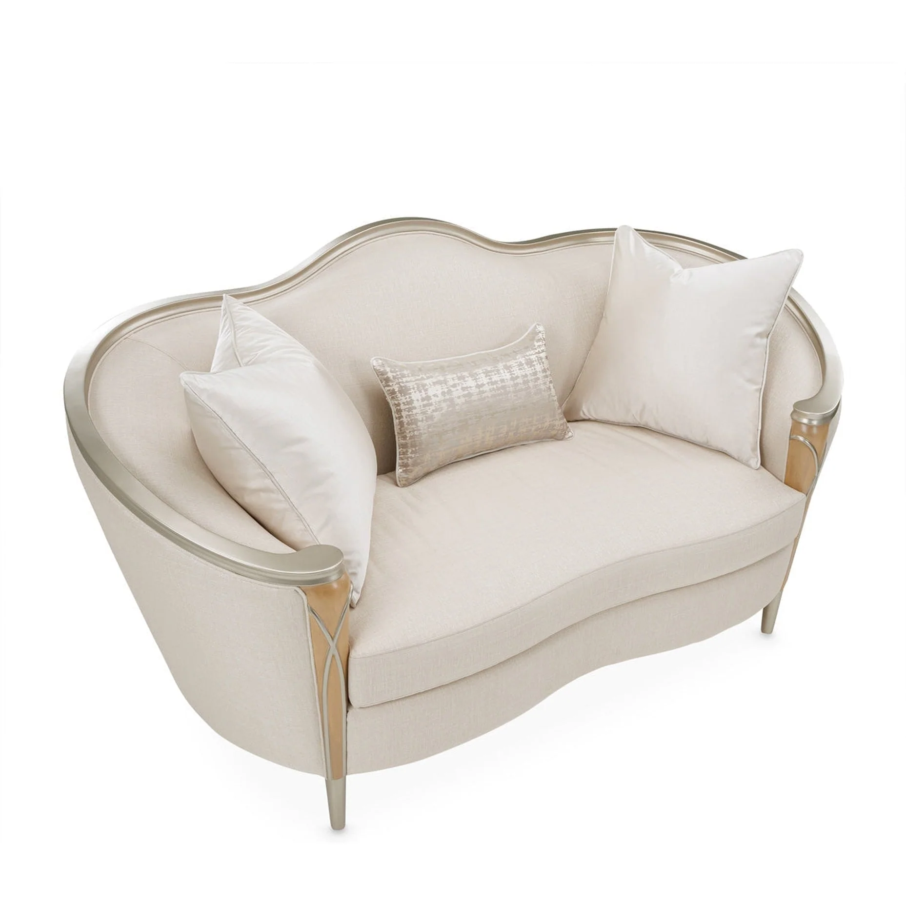 Michael Amini Villa Cherie Caramel Loveseat - Image 9