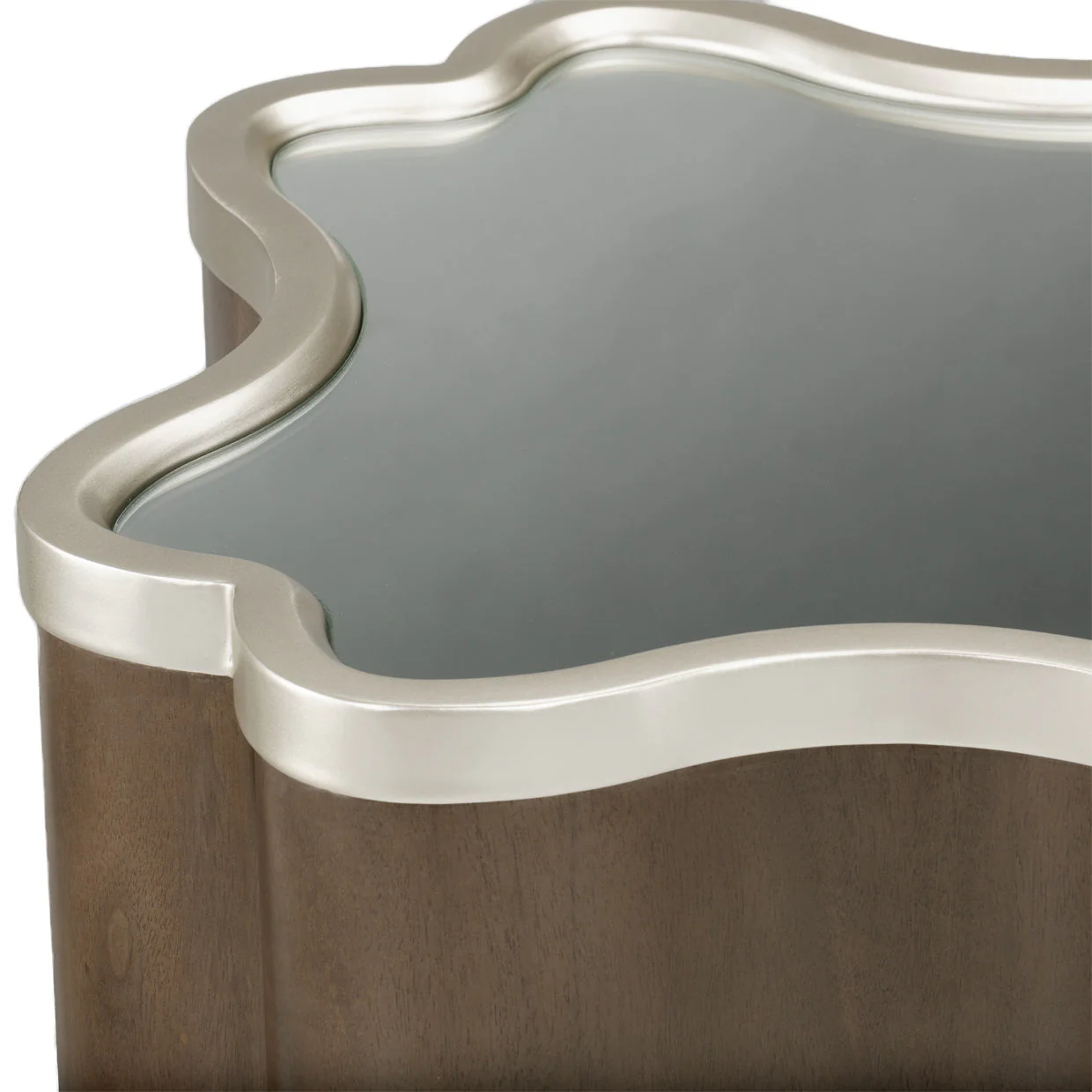 Michael Amini Villa Cherie Hazelnut Side Table - Image 9