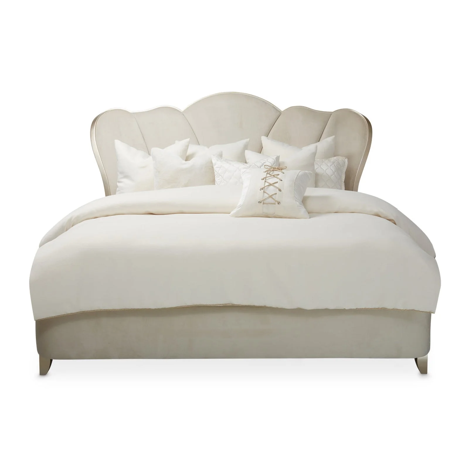 Michael Amini Villa Cherie Tufted Upholstered Bed - Image 4