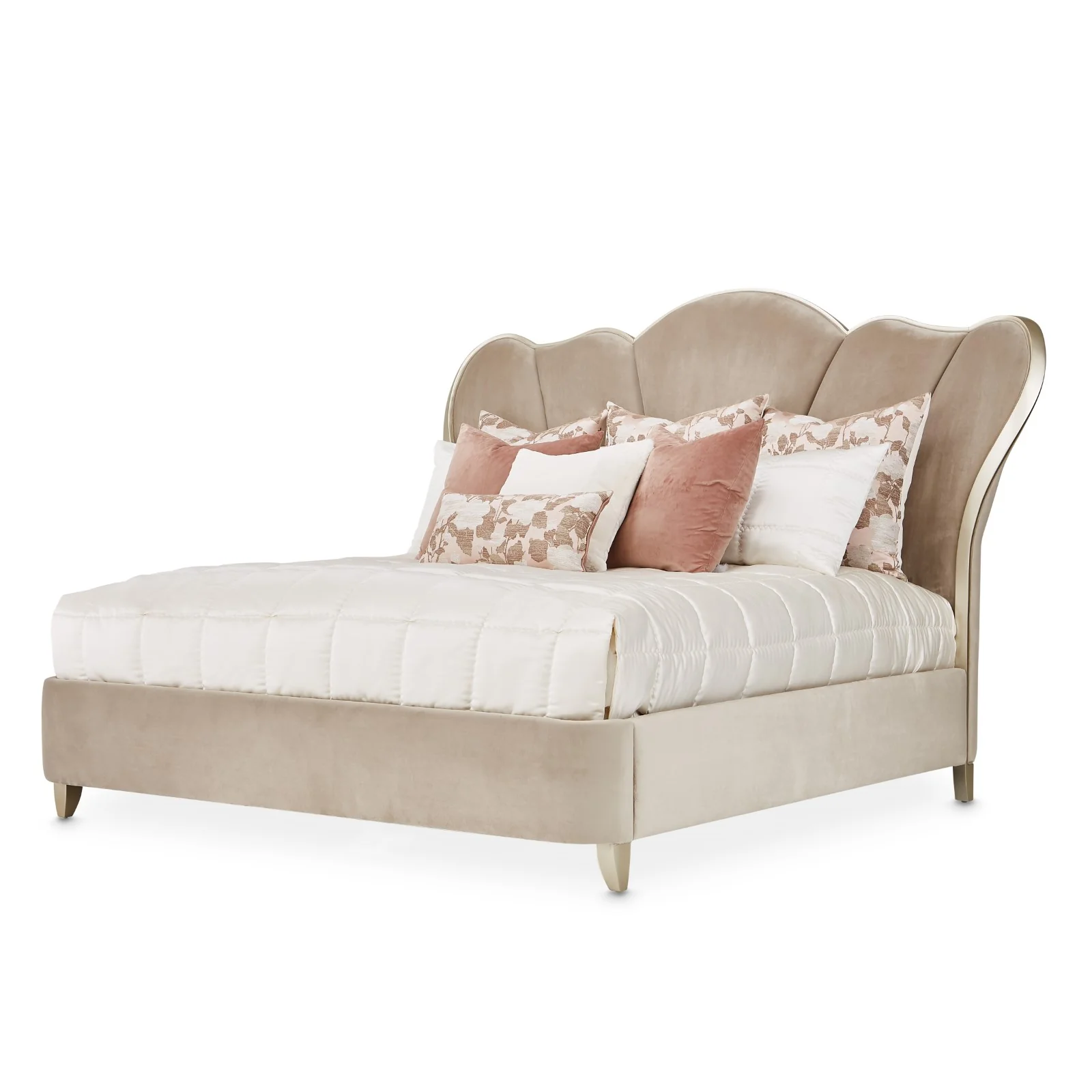 Michael Amini Villa Cherie Tufted Upholstered Bed - Image 8