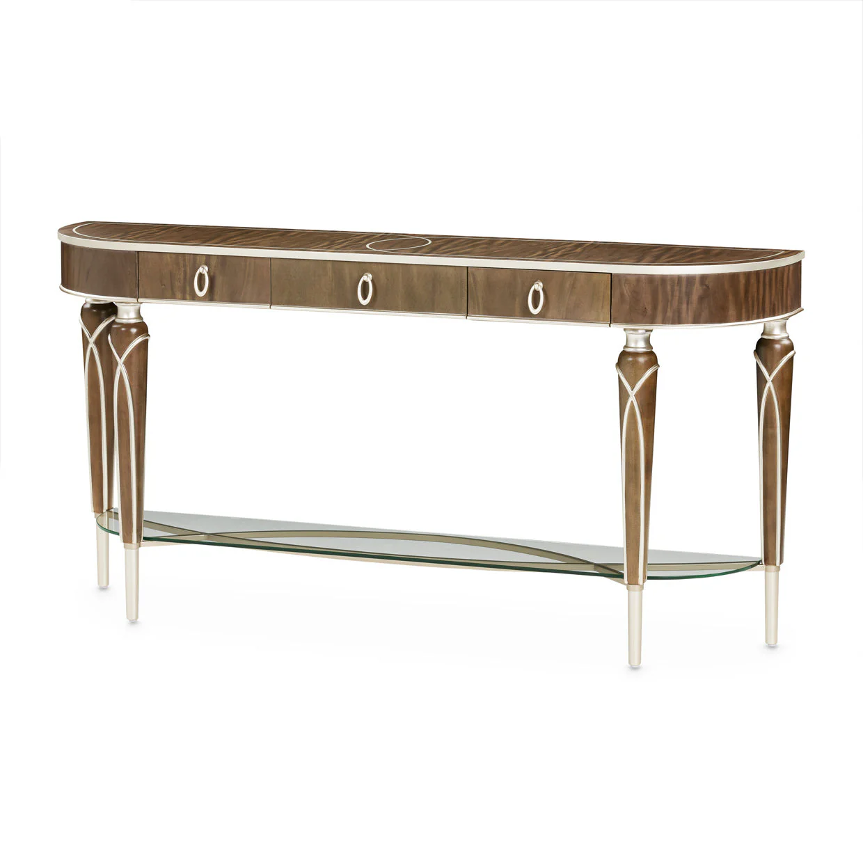 Michael Amini Villa Cherie Hazelnut Console Table - Image 2