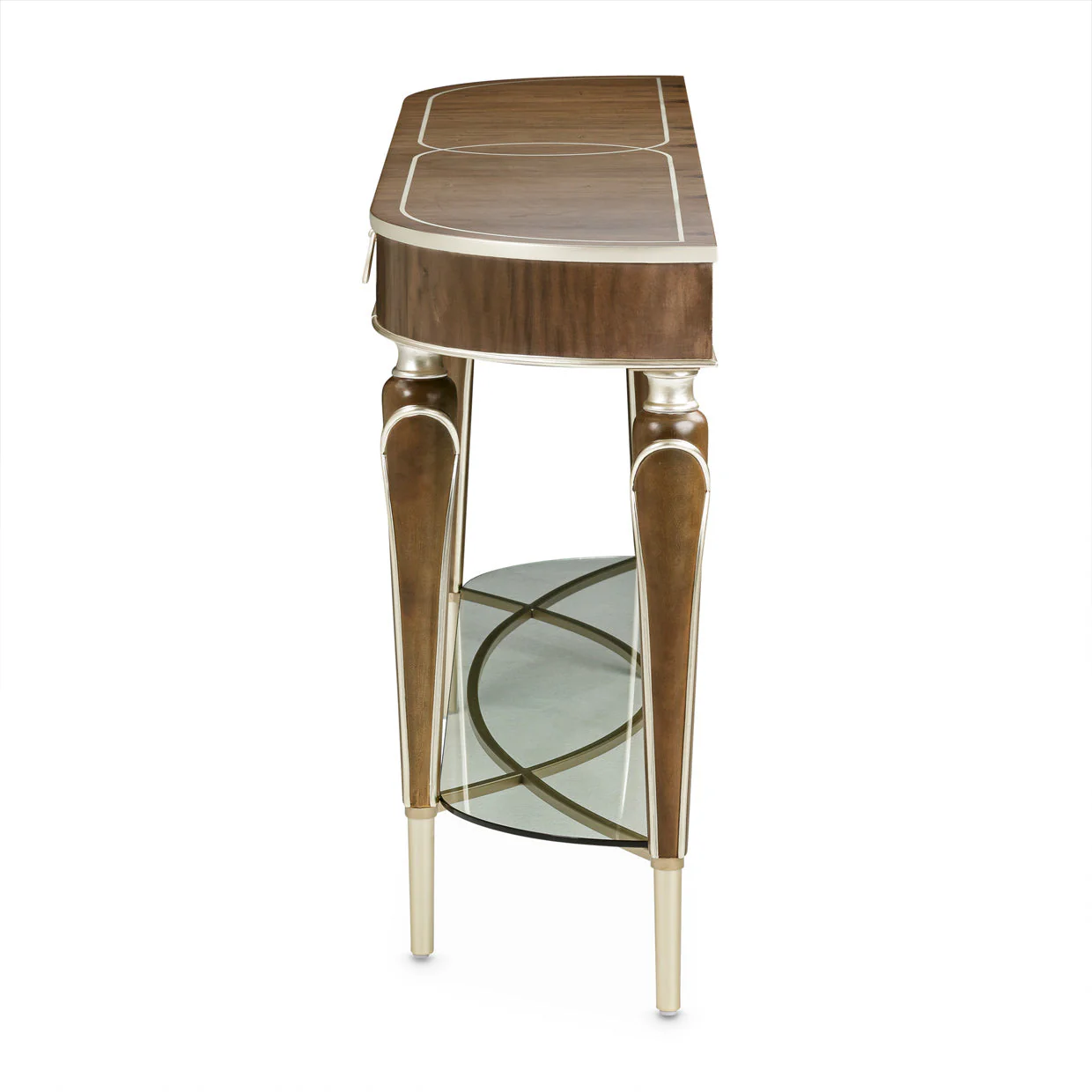 Michael Amini Villa Cherie Hazelnut Console Table - Image 4