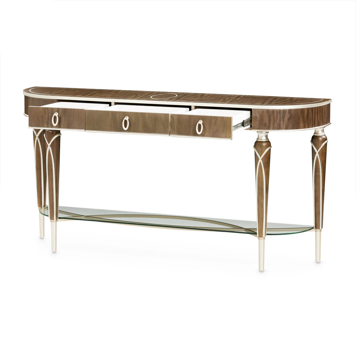 Michael Amini Villa Cherie Hazelnut Console Table - Image 8