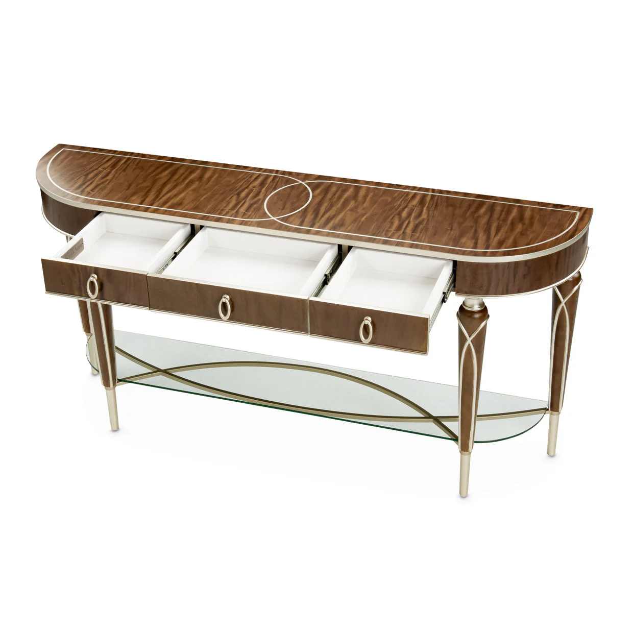 Michael Amini Villa Cherie Hazelnut Console Table - Image 9