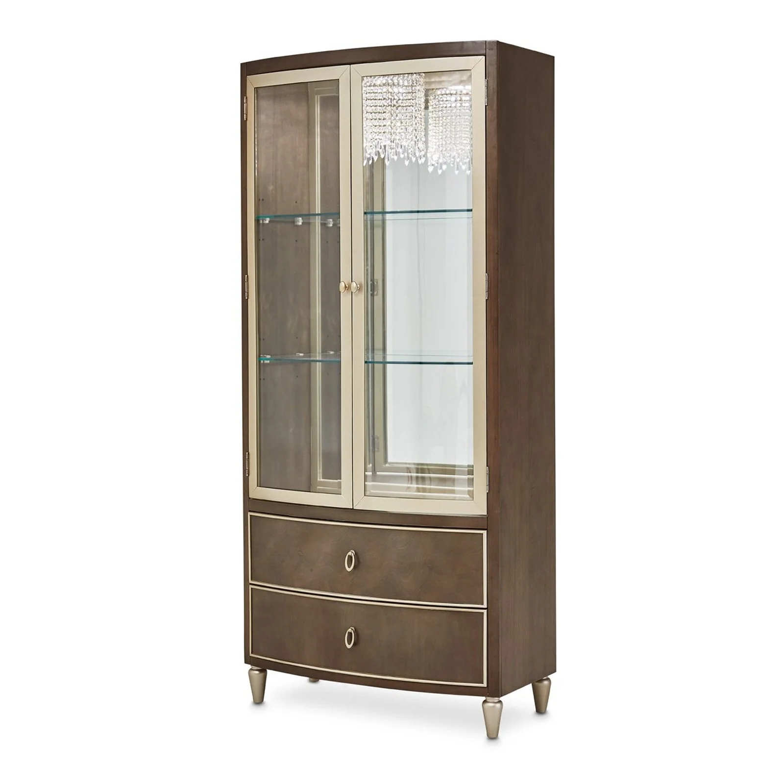 Michael Amini Villa Cherie Hazelnut Display Cabinet - Image 2