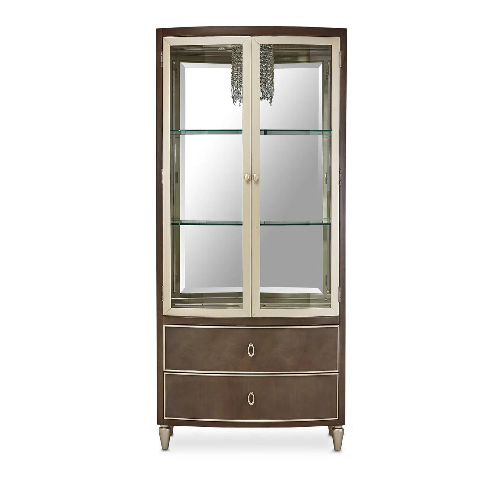 Michael Amini Villa Cherie Hazelnut Display Cabinet - Image 3