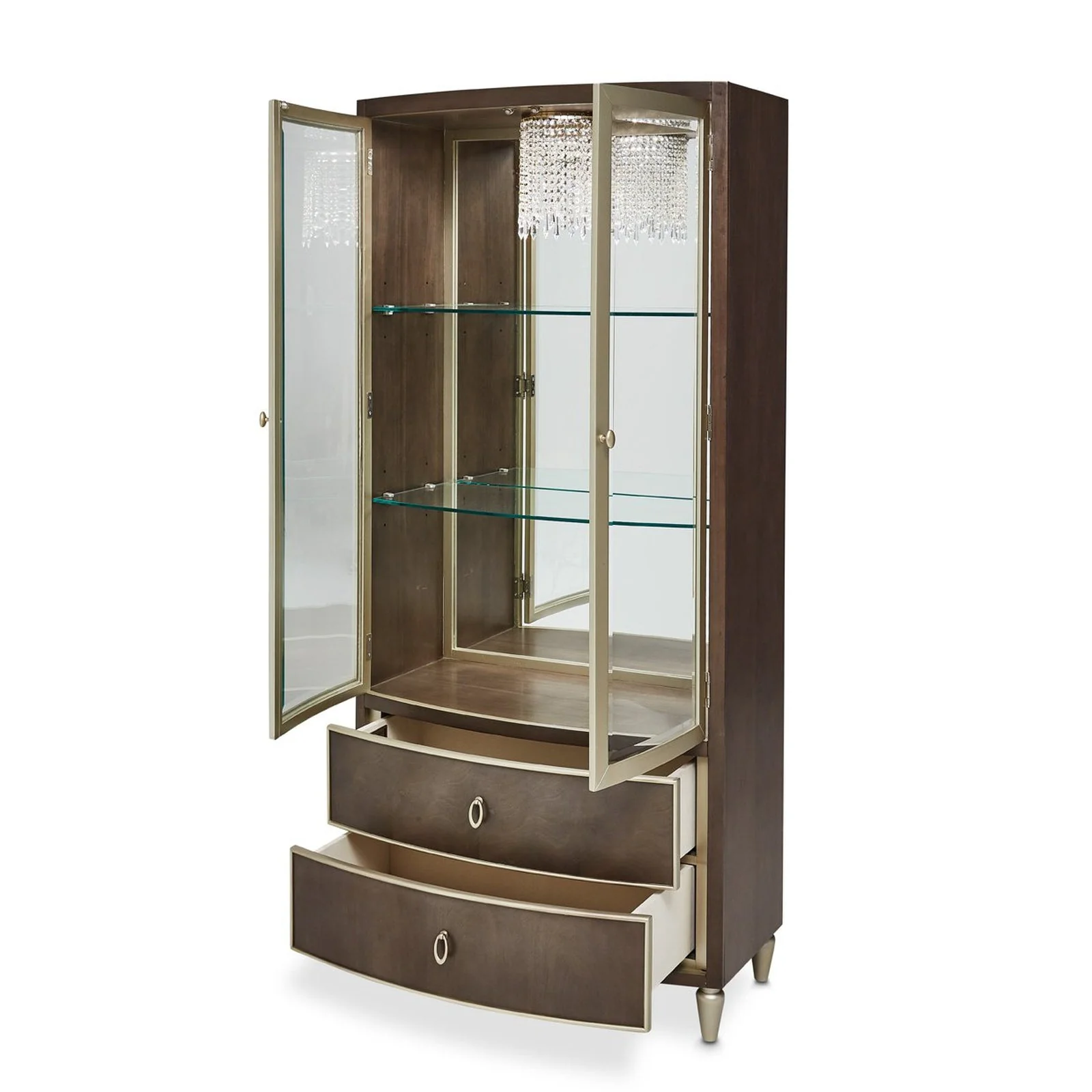 Michael Amini Villa Cherie Hazelnut Display Cabinet - Image 9