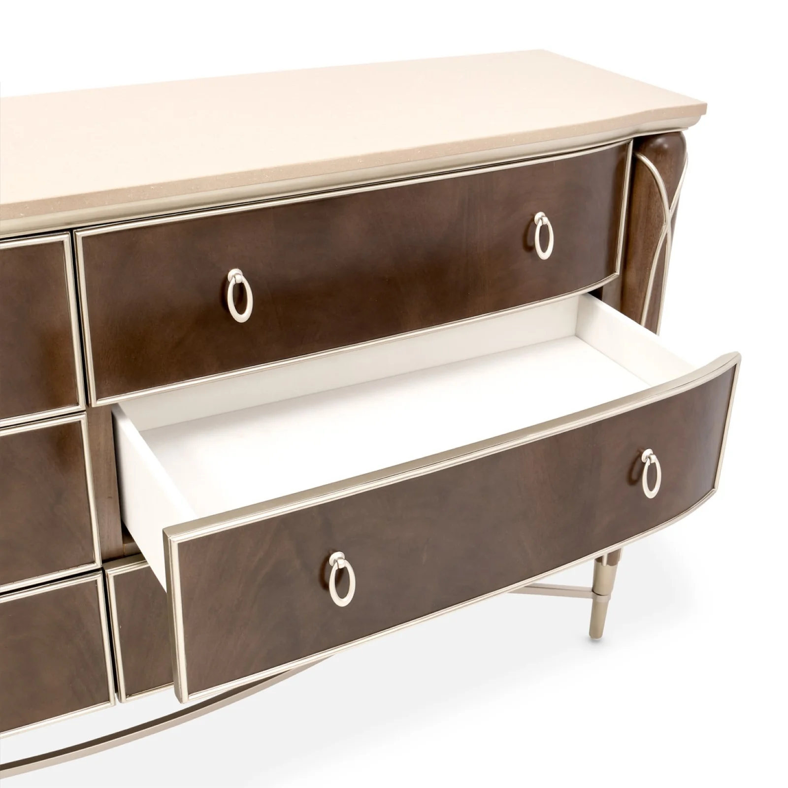 Michael Amini Villa Cherie Dresser - Hazelnut - Image 6