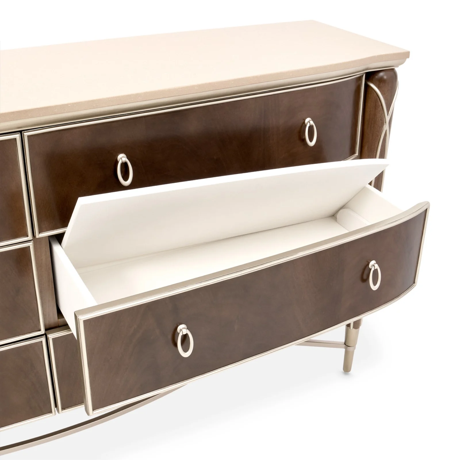 Michael Amini Villa Cherie Dresser - Hazelnut - Image 7