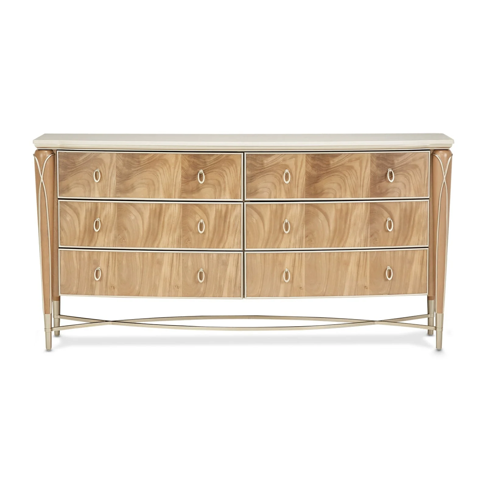 Michael Amini Villa Cherie Caramel Storage Dresser - Image 3
