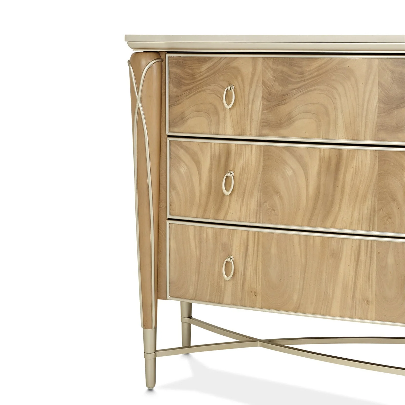 Michael Amini Villa Cherie Caramel Storage Dresser - Image 6