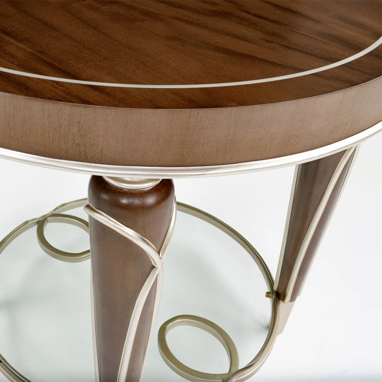 Michael Amini Villa Cherie Hazelnut End Table - Image 5