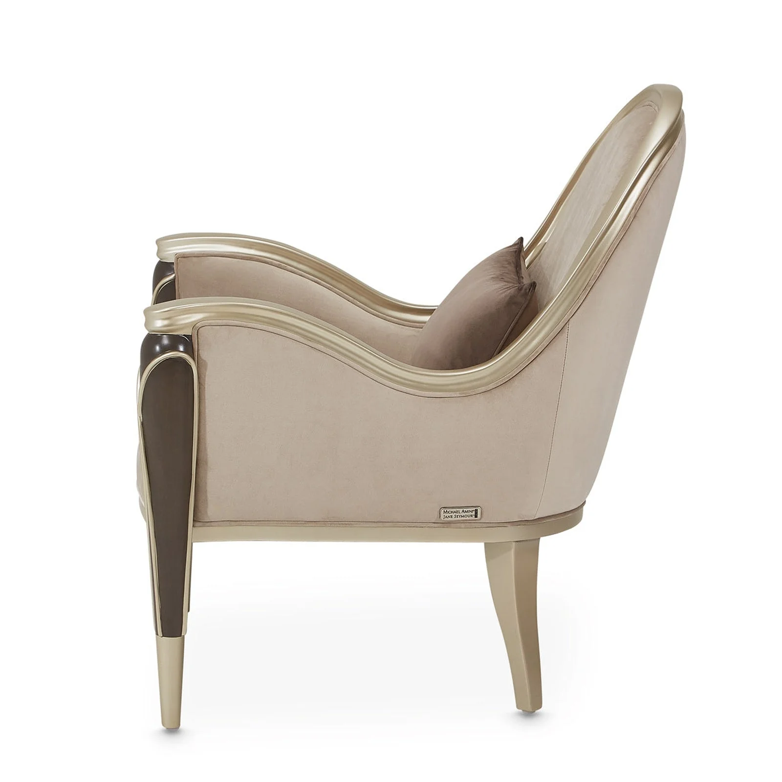Michael Amini Villa Cherie Hazelnut Accent Chair - Image 10