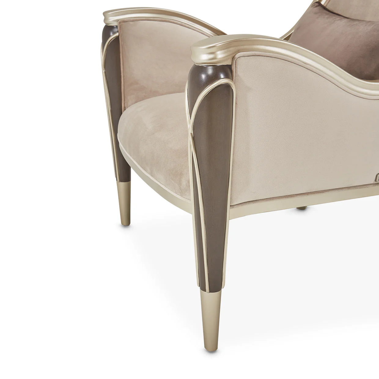Michael Amini Villa Cherie Hazelnut Accent Chair - Image 11