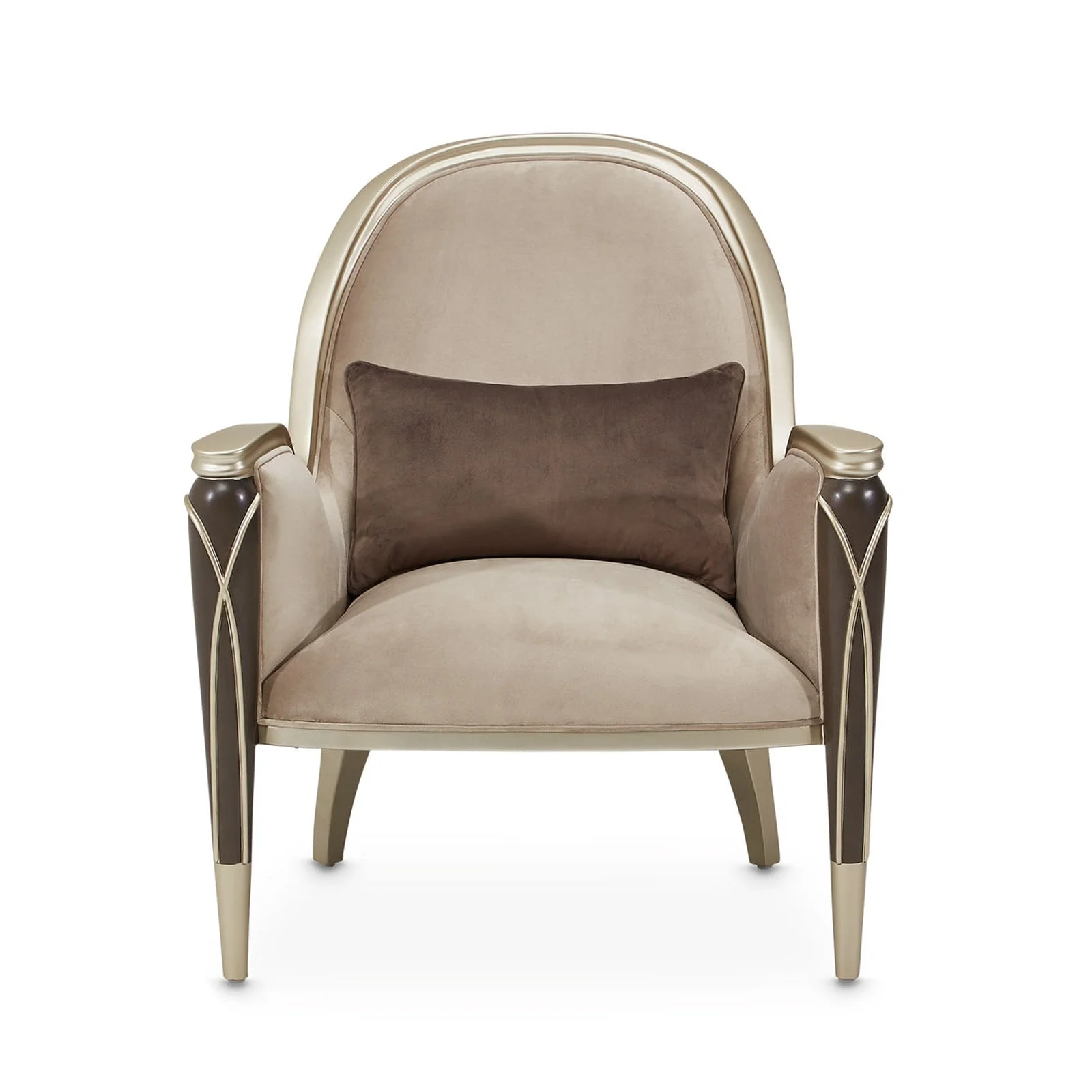 Michael Amini Villa Cherie Hazelnut Accent Chair - Image 4