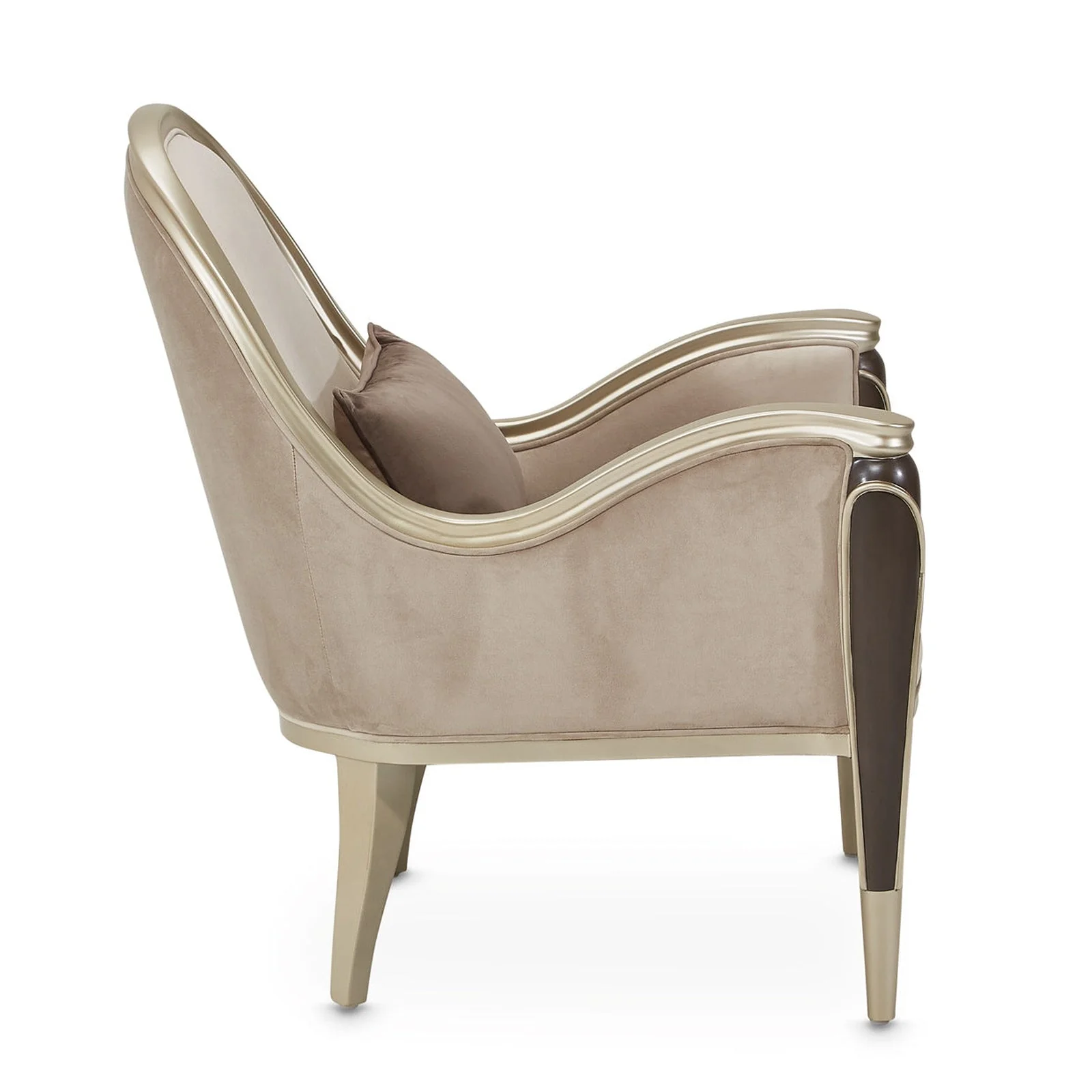 Michael Amini Villa Cherie Hazelnut Accent Chair - Image 6