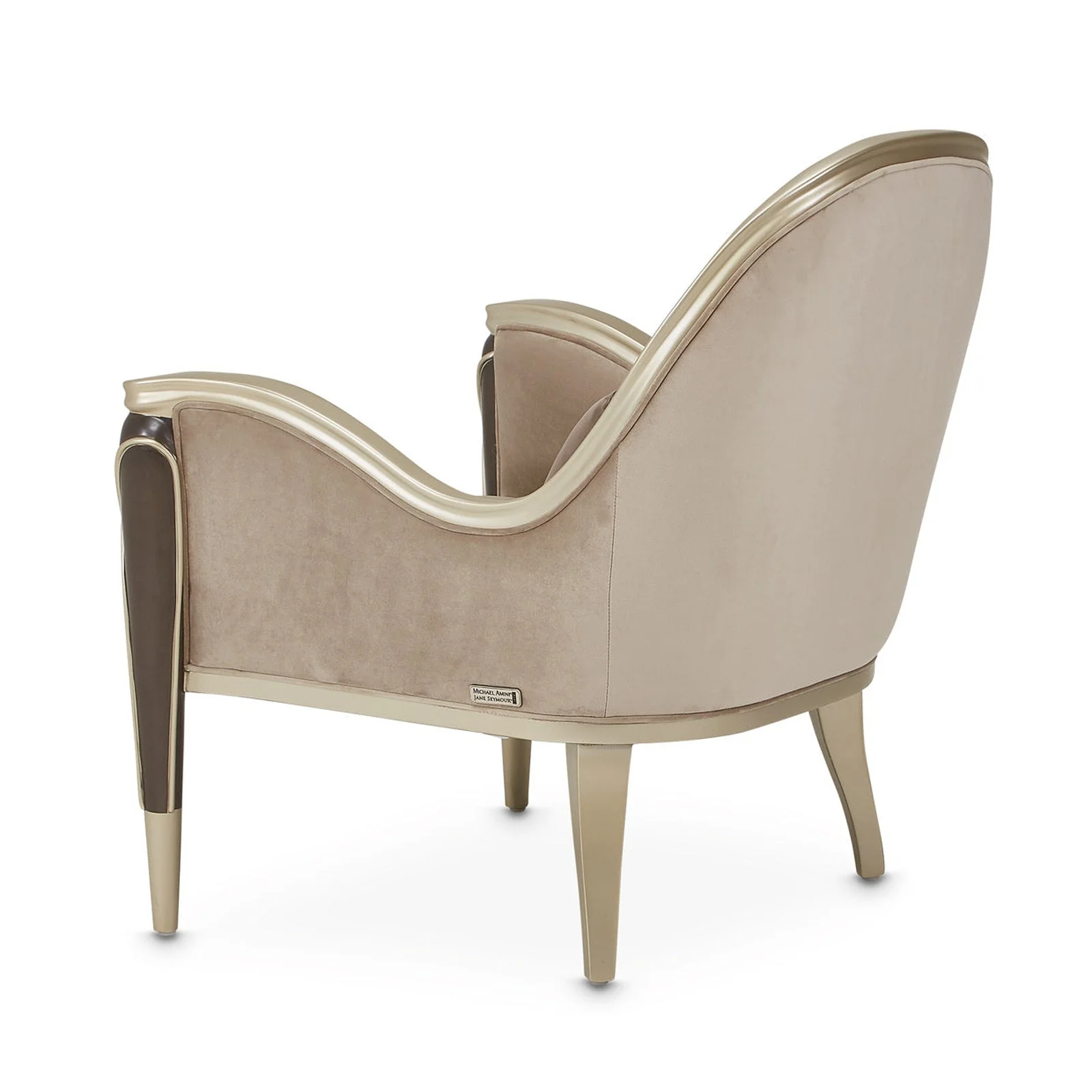 Michael Amini Villa Cherie Hazelnut Accent Chair - Image 9