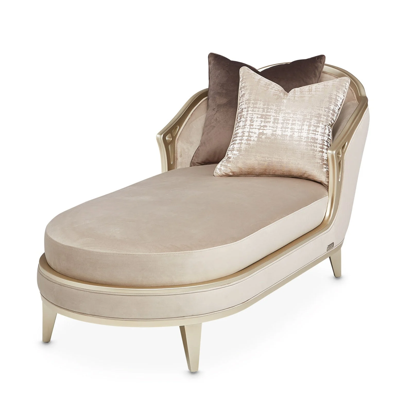 Michael Amini Villa Cherie Hazelnut Chaise - Image 10