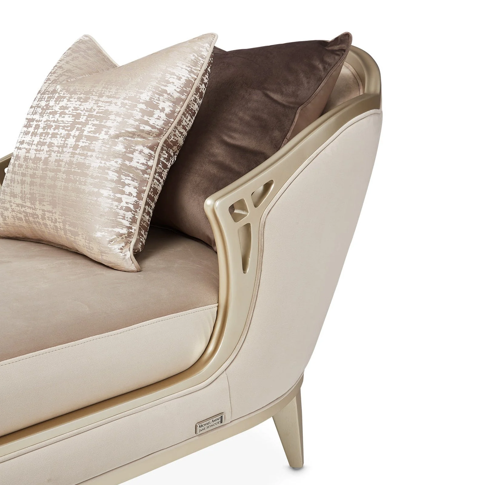 Michael Amini Villa Cherie Hazelnut Chaise - Image 11