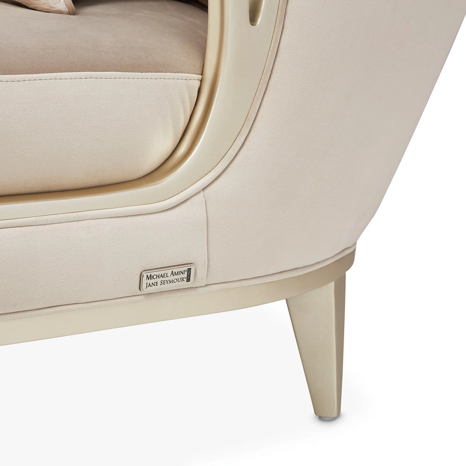 Michael Amini Villa Cherie Hazelnut Chaise - Image 13