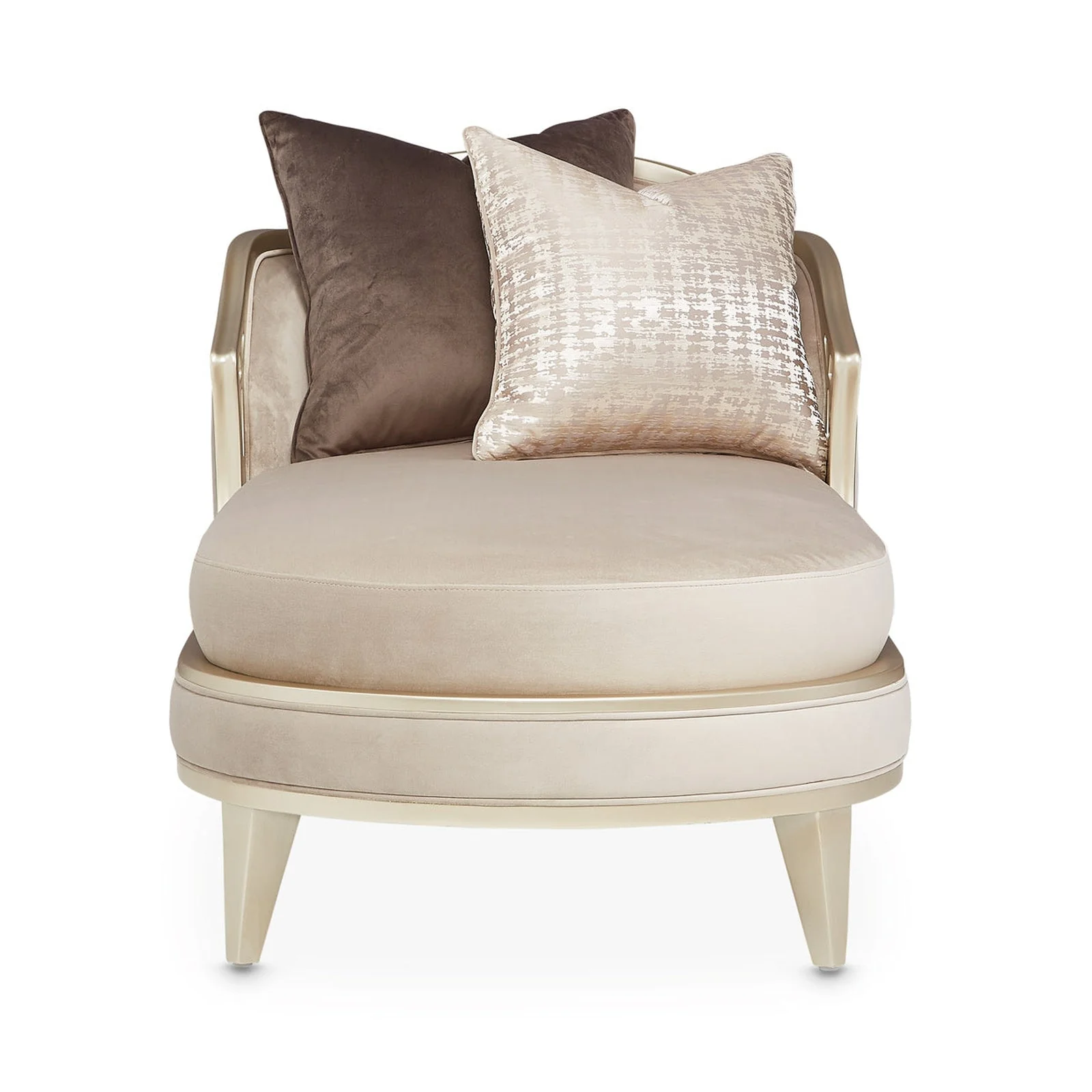 Michael Amini Villa Cherie Hazelnut Chaise - Image 2