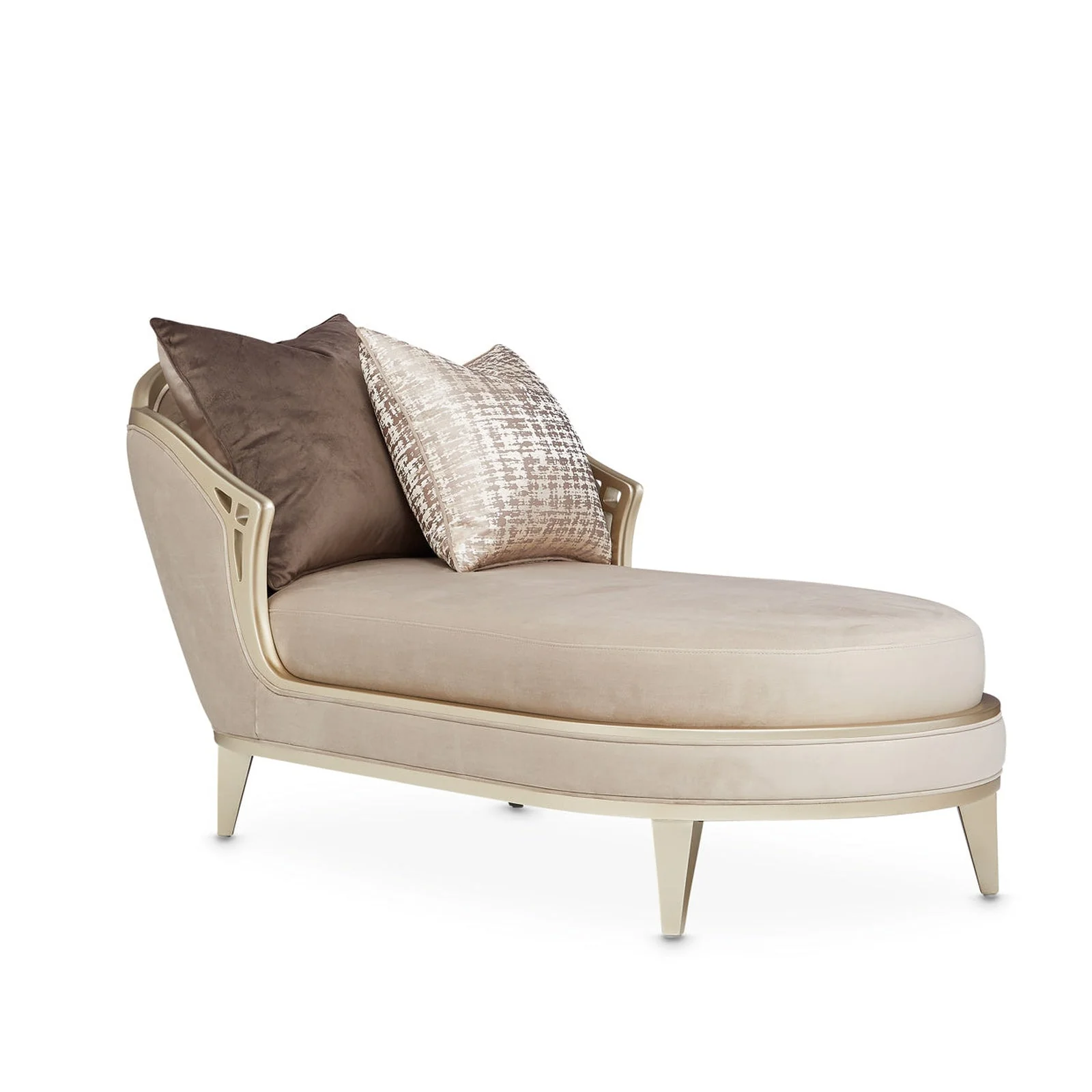 Michael Amini Villa Cherie Hazelnut Chaise - Image 3