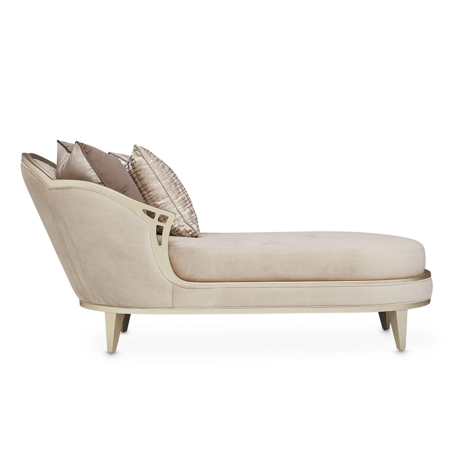 Michael Amini Villa Cherie Hazelnut Chaise - Image 4
